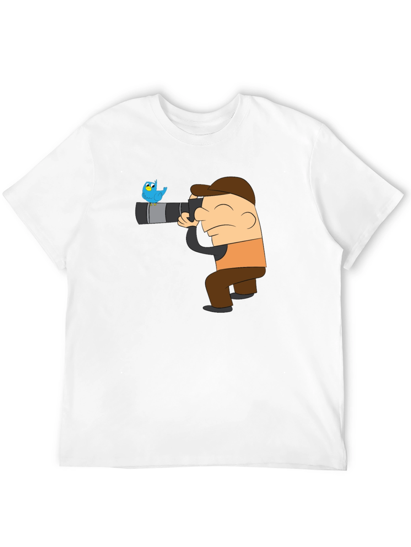 Cartoon Photographer Bird Watching T-Shirt