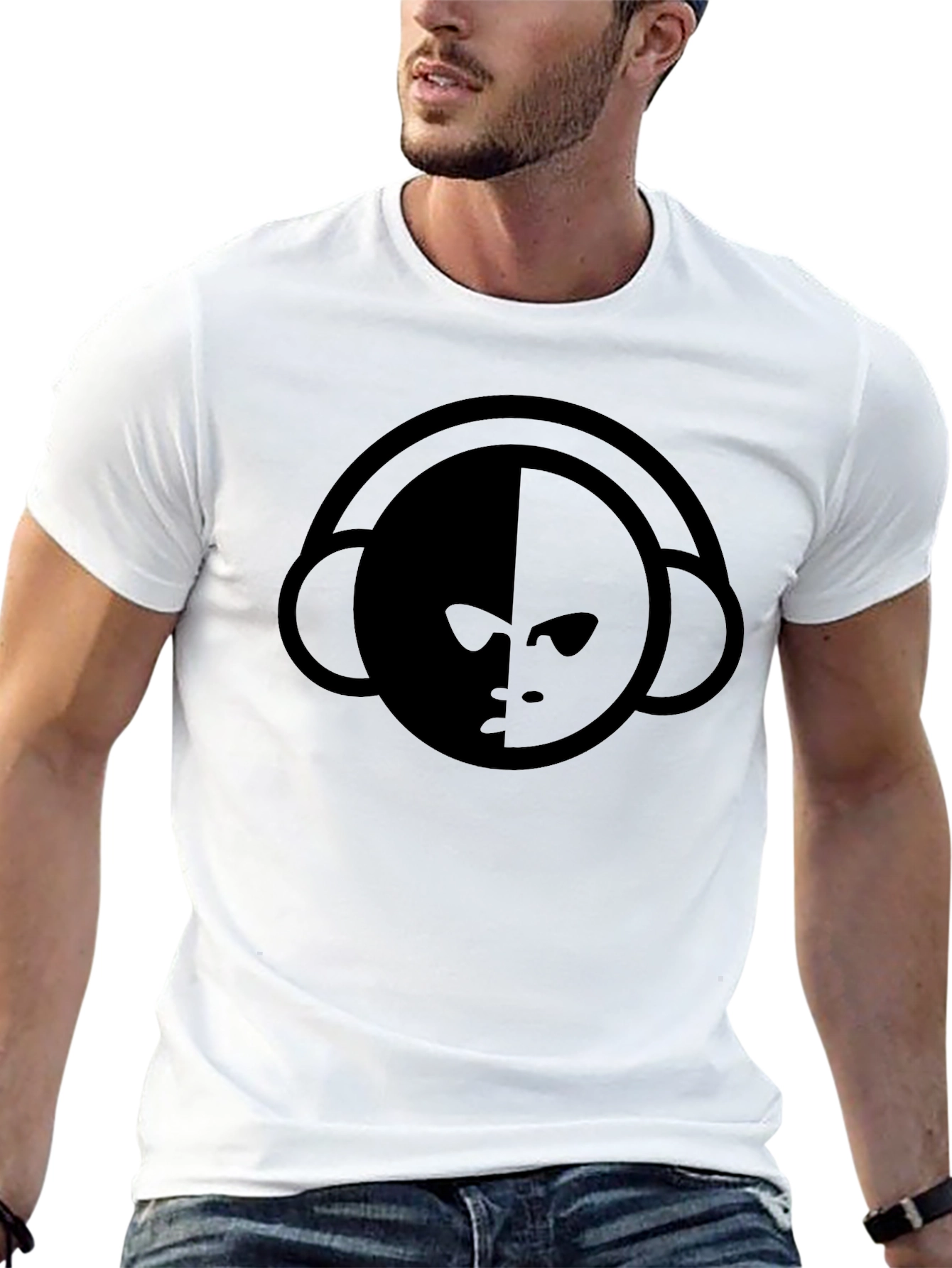 Cool Graphic T-Shirt - Black Crew Neck Tee