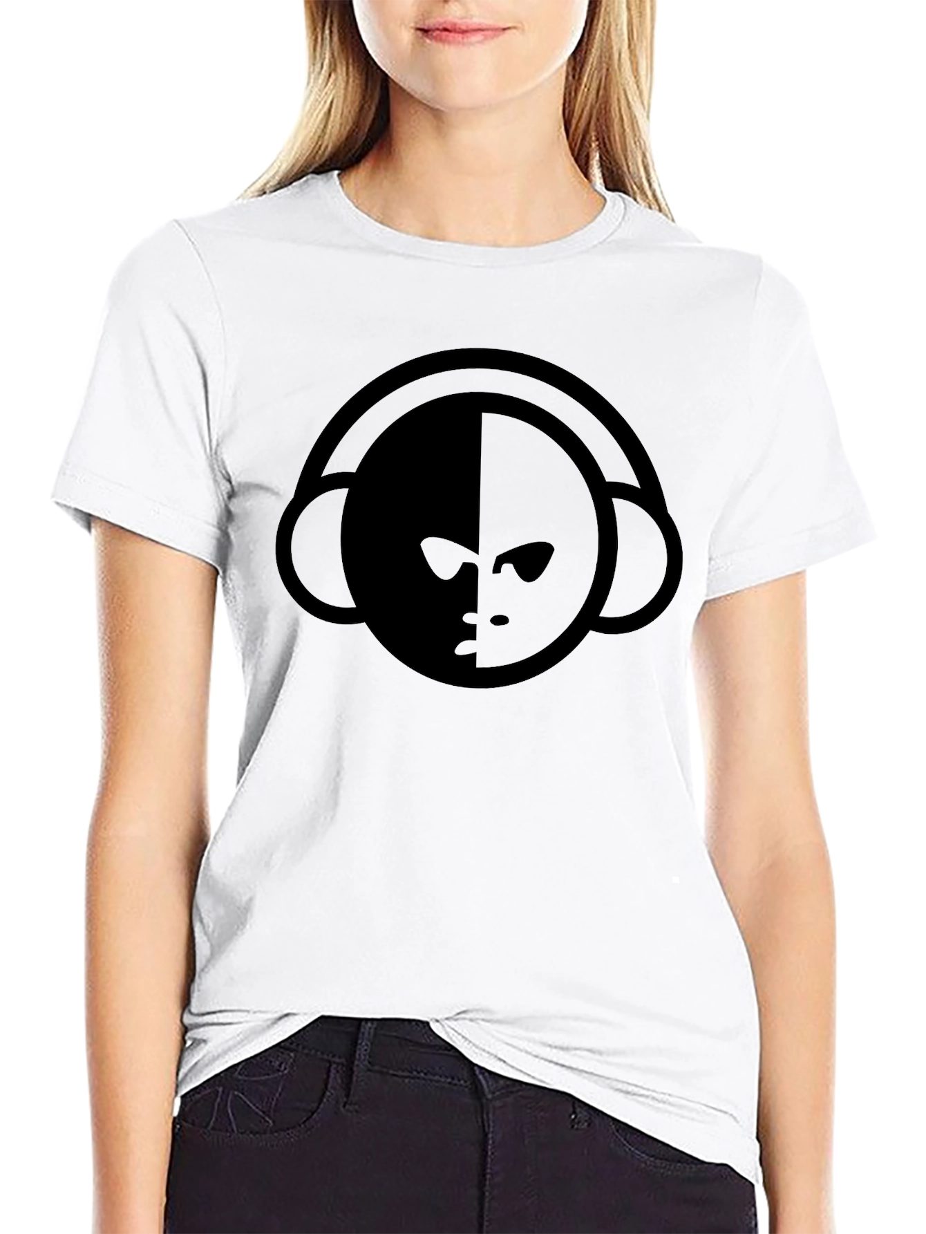 Cool Graphic T-Shirt - Black Crew Neck Tee