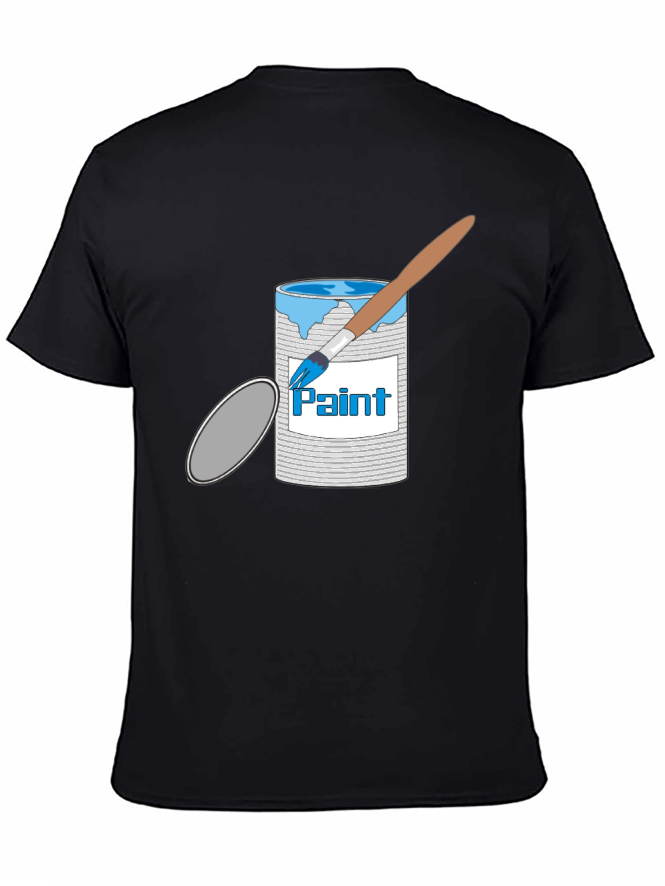Paint Can & Brush Graphic T-Shirt - Black