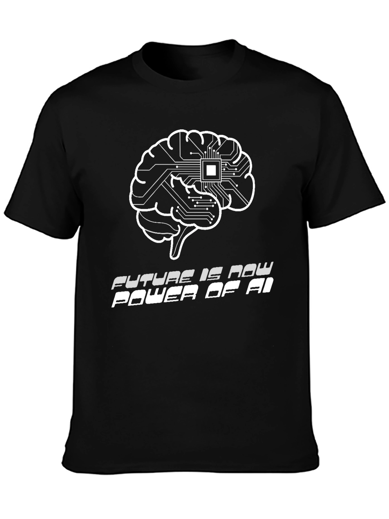 AI Brain Power T-Shirt - Future is Now