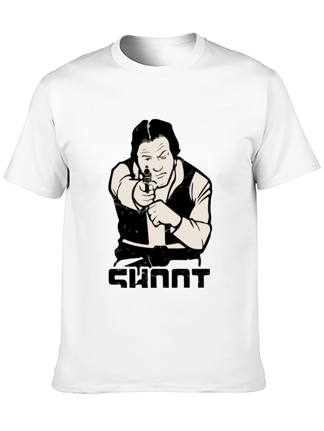 Han Solo Shoot T-Shirt - Black Cotton Blend