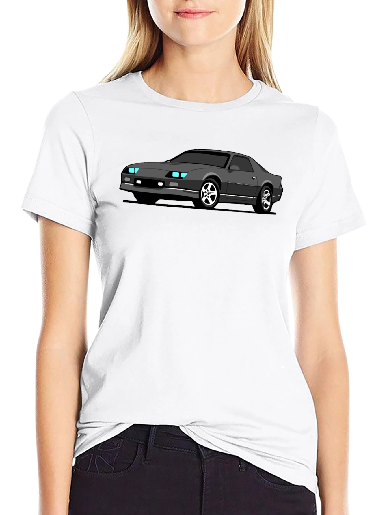 Retro Car Graphic Tee - Black