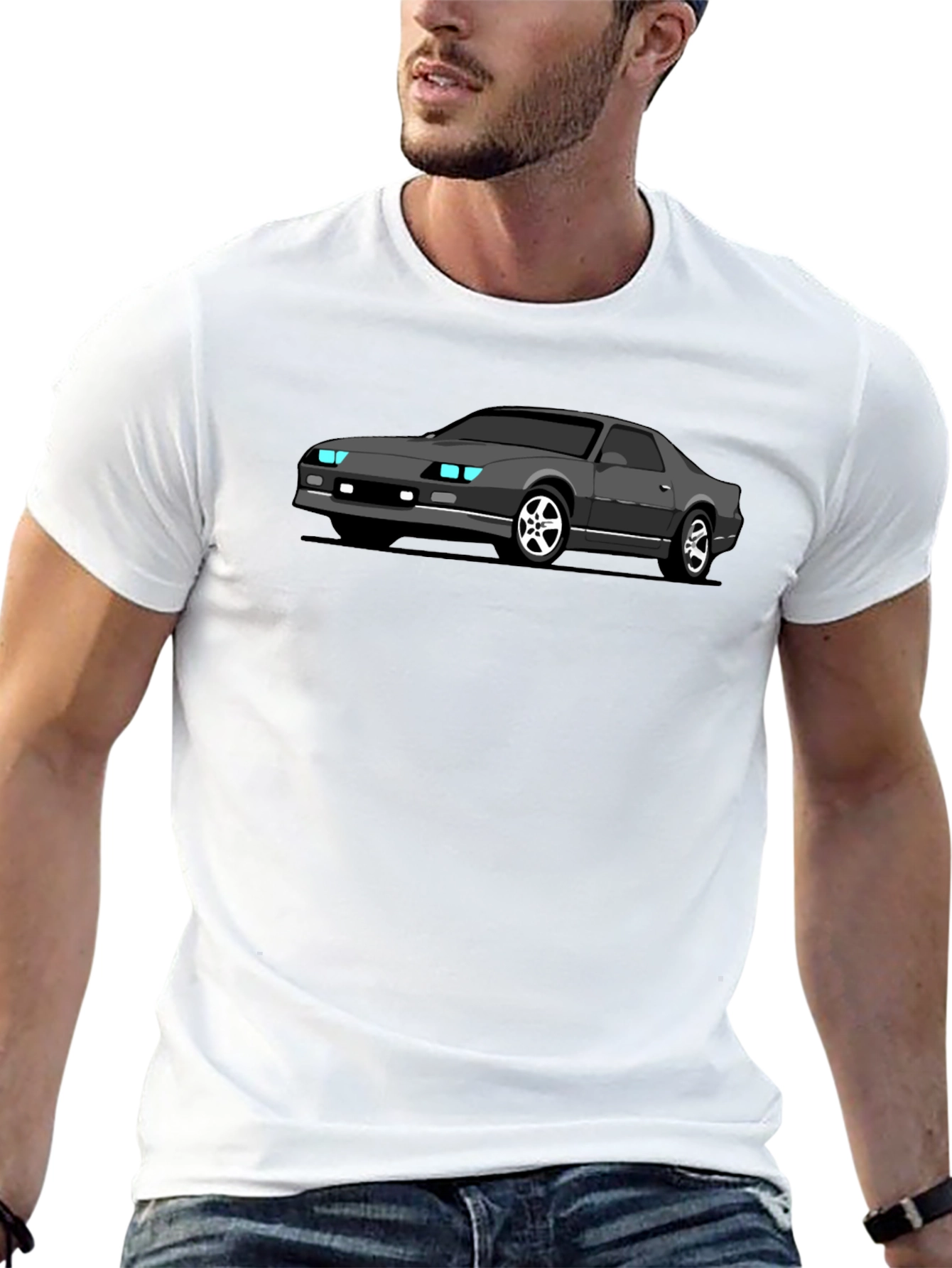 Retro Car Graphic Tee - Black