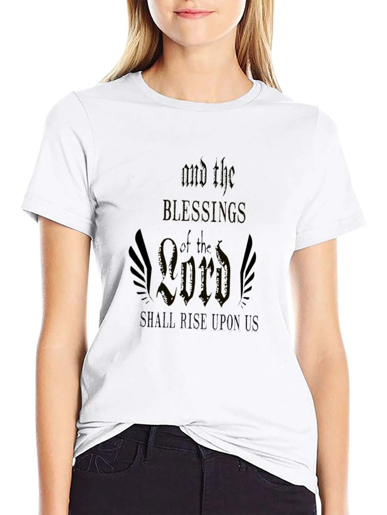Blessings of the Lord Graphic Tee - Black