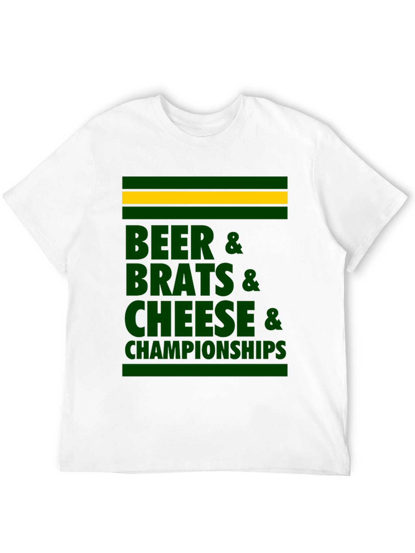 Beer Brats Cheese Championships Graphic T-Shirt