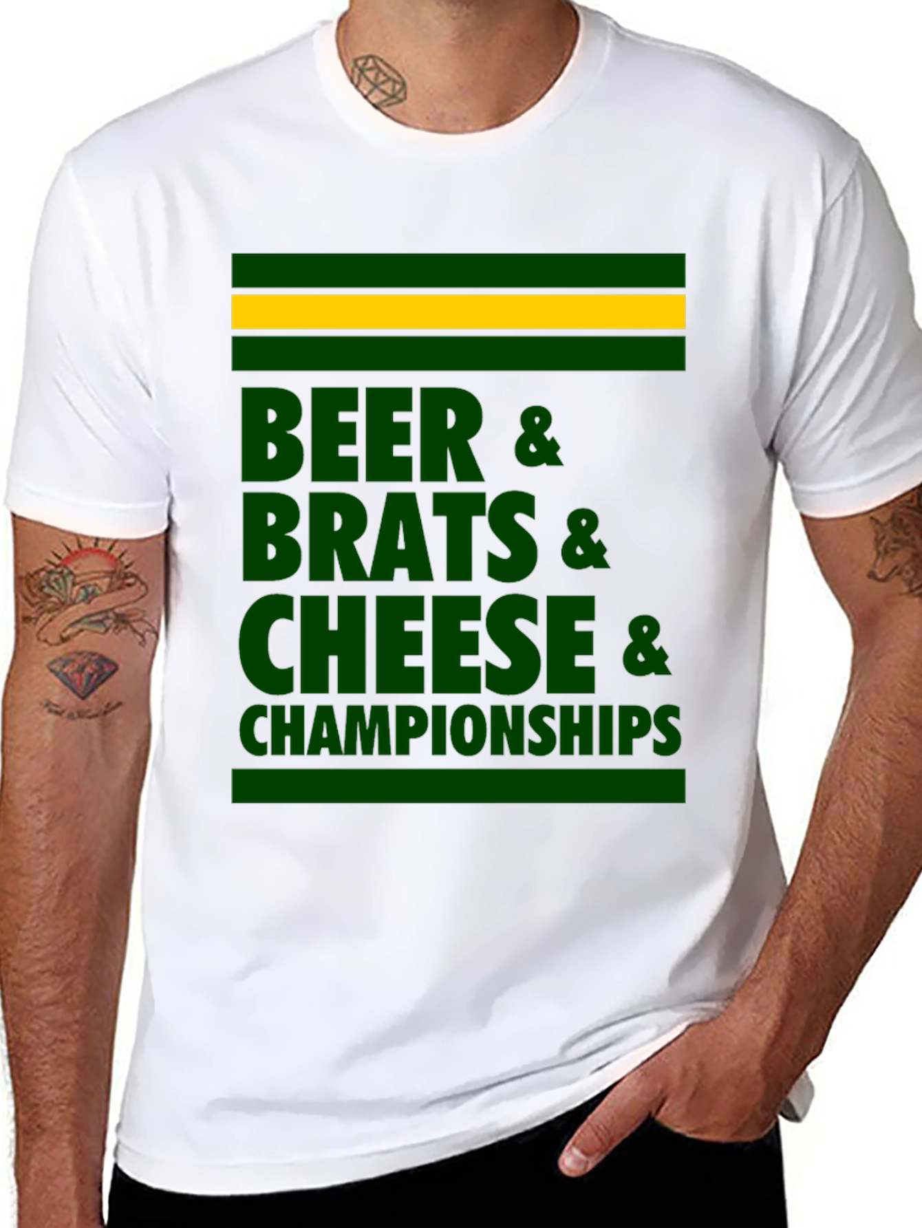 Beer Brats Cheese Championships Graphic T-Shirt