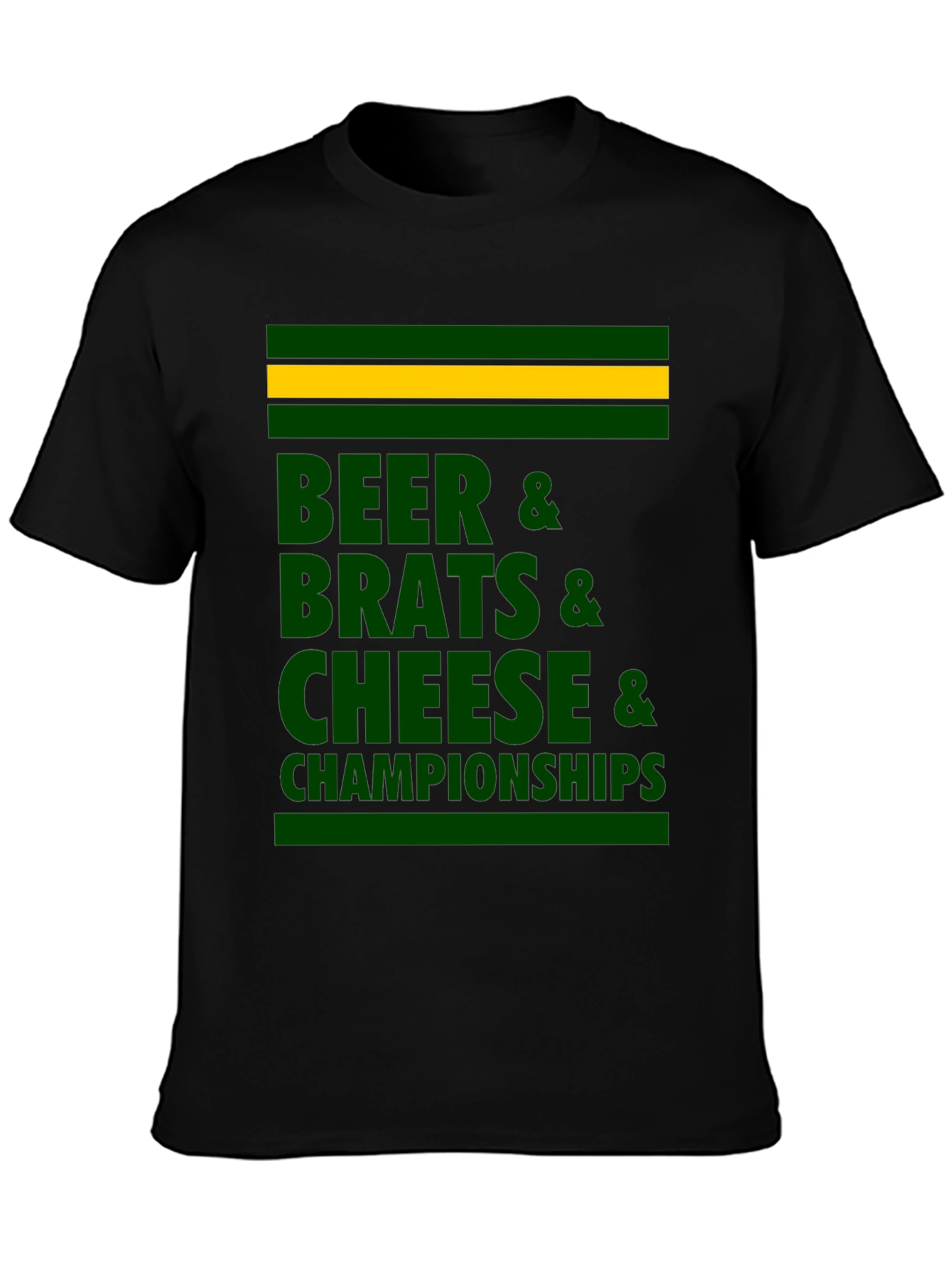 Beer Brats Cheese Championships Graphic T-Shirt