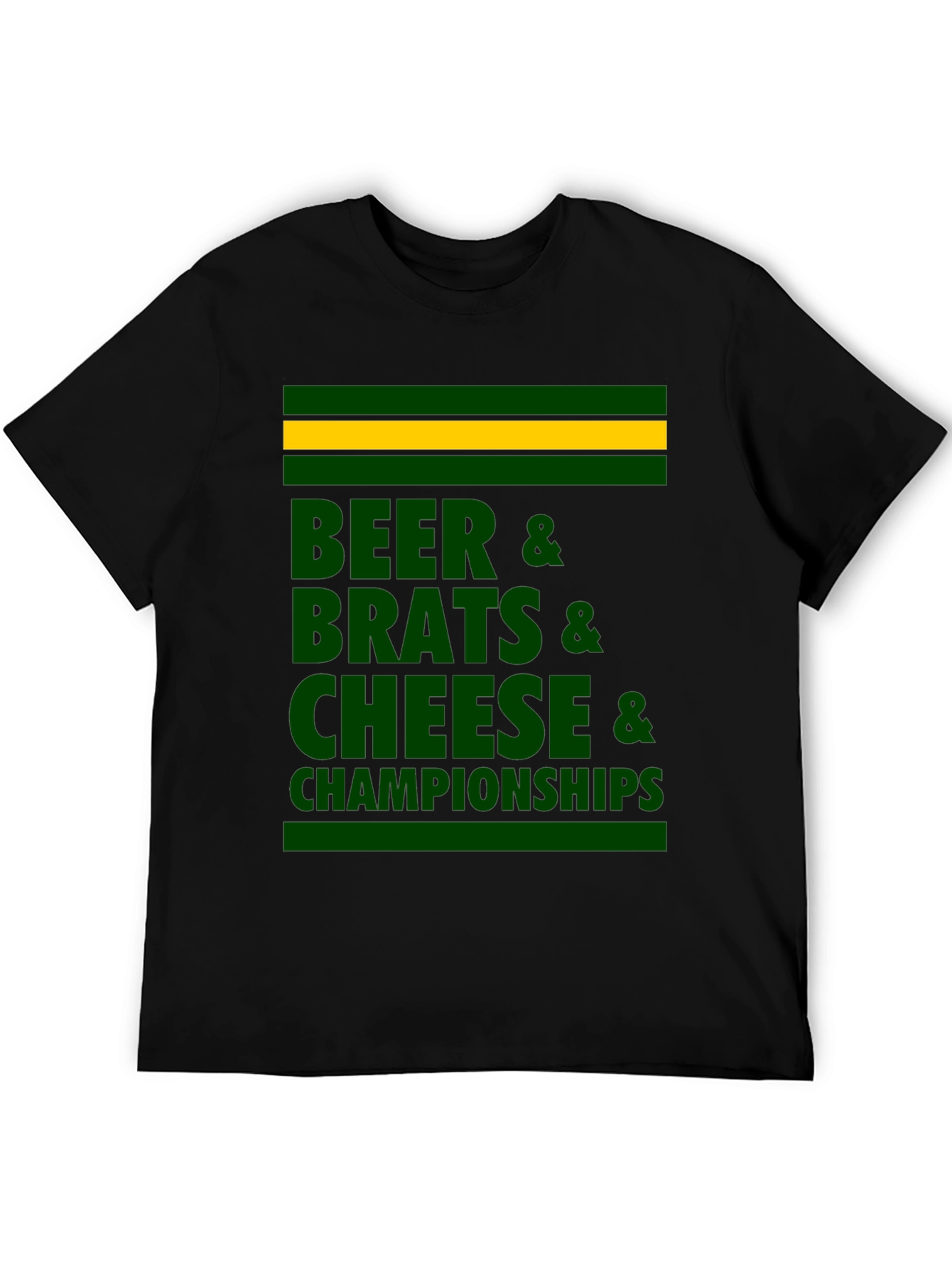 Beer Brats Cheese Championships Graphic T-Shirt