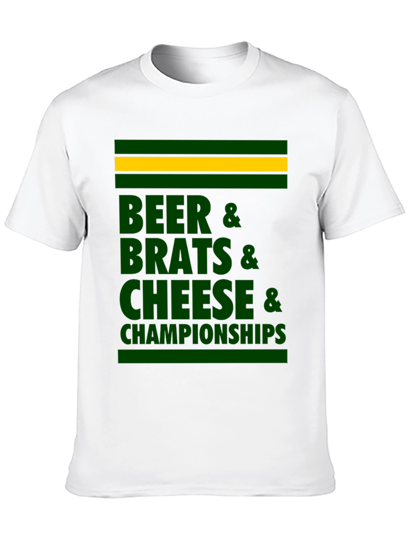 Beer Brats Cheese Championships Graphic T-Shirt