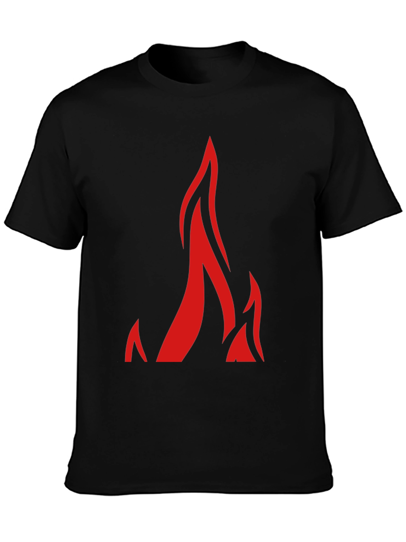 Flame Graphic Black Tee