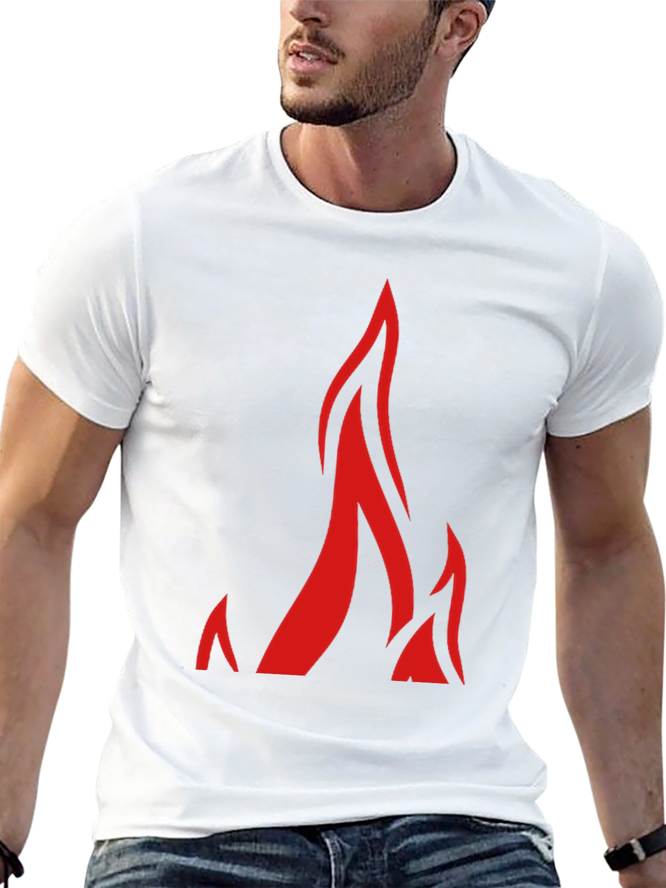 Flame Graphic Black Tee