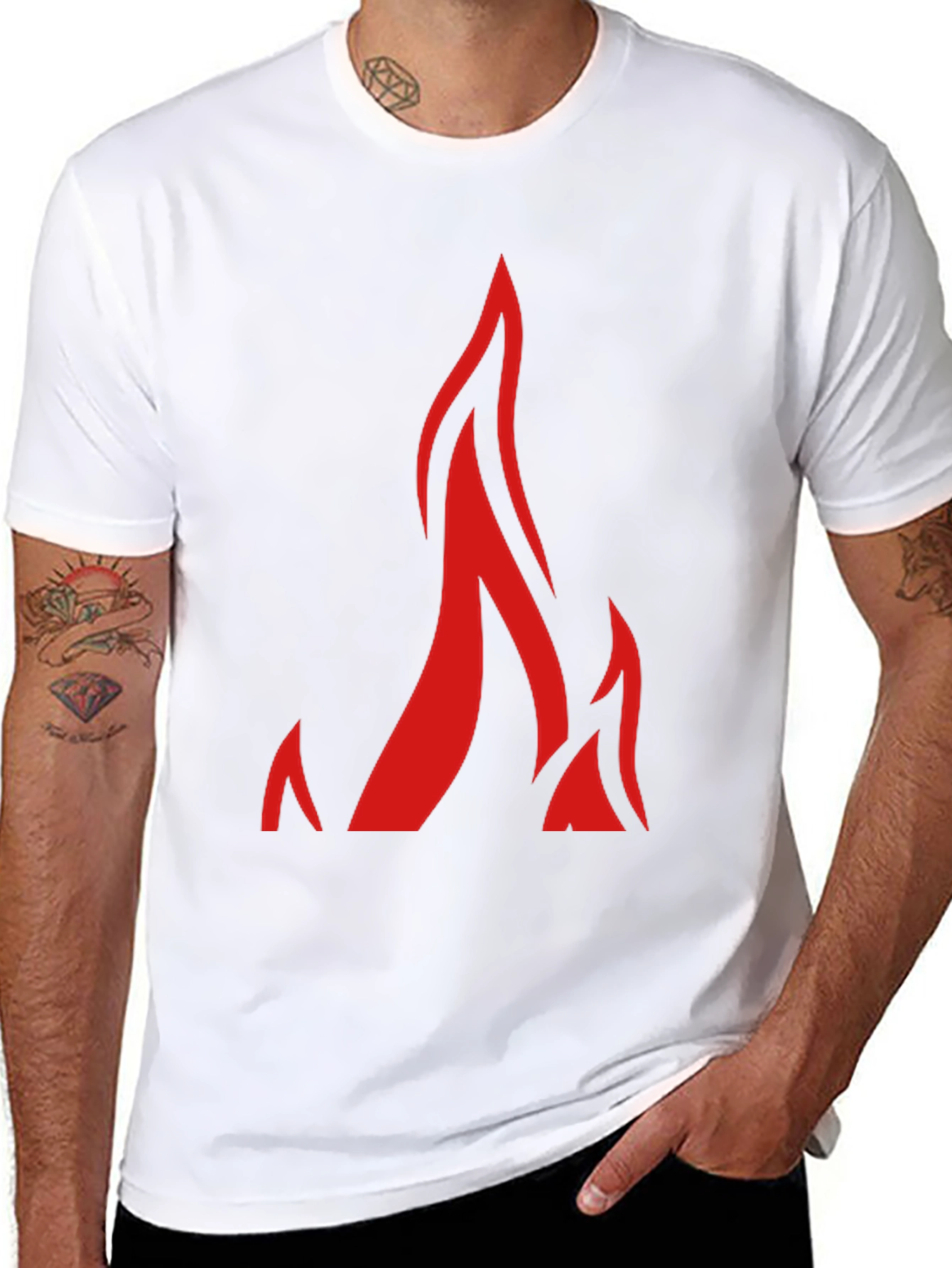 Flame Graphic Black Tee