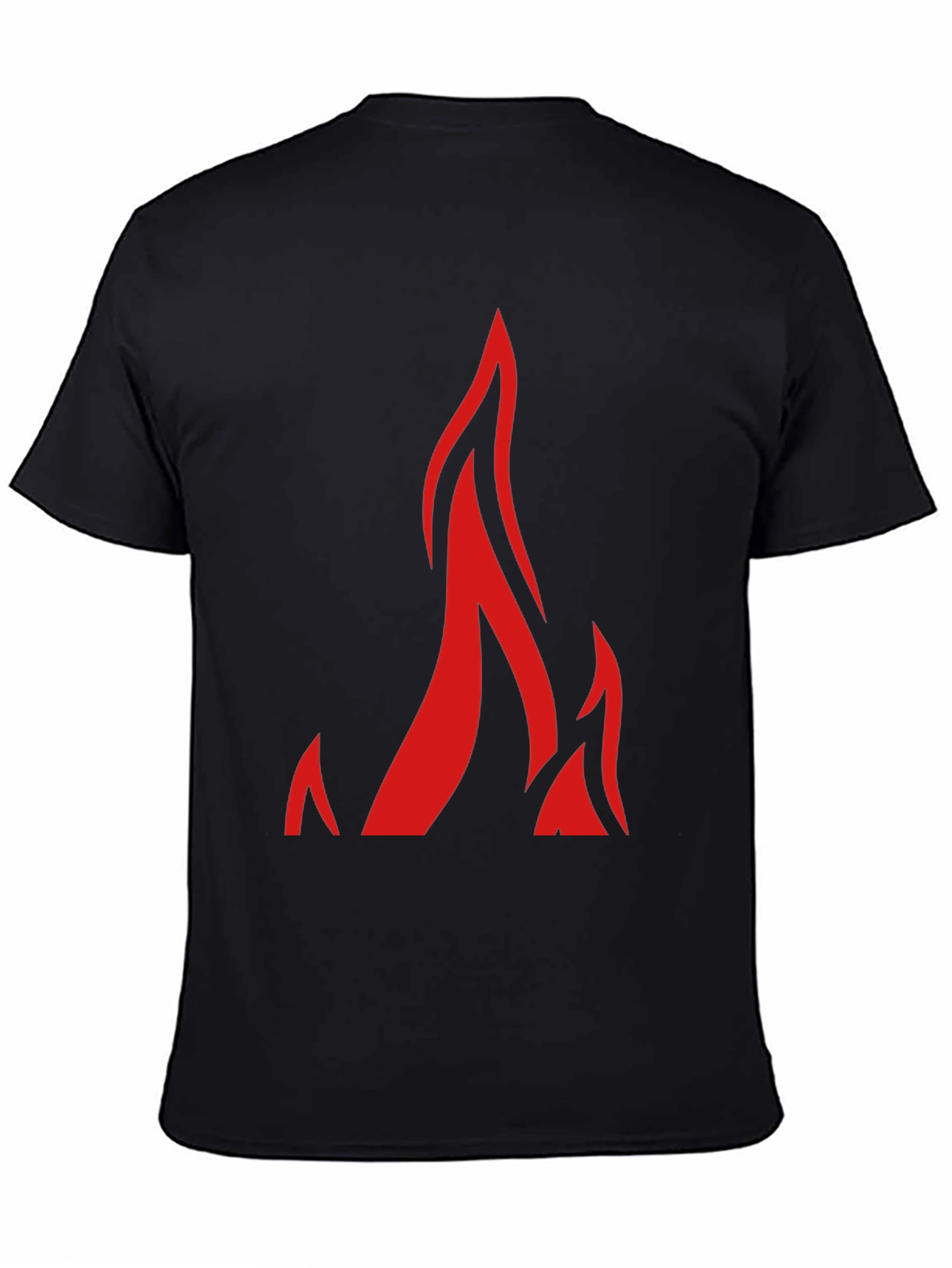 Flame Graphic Black Tee