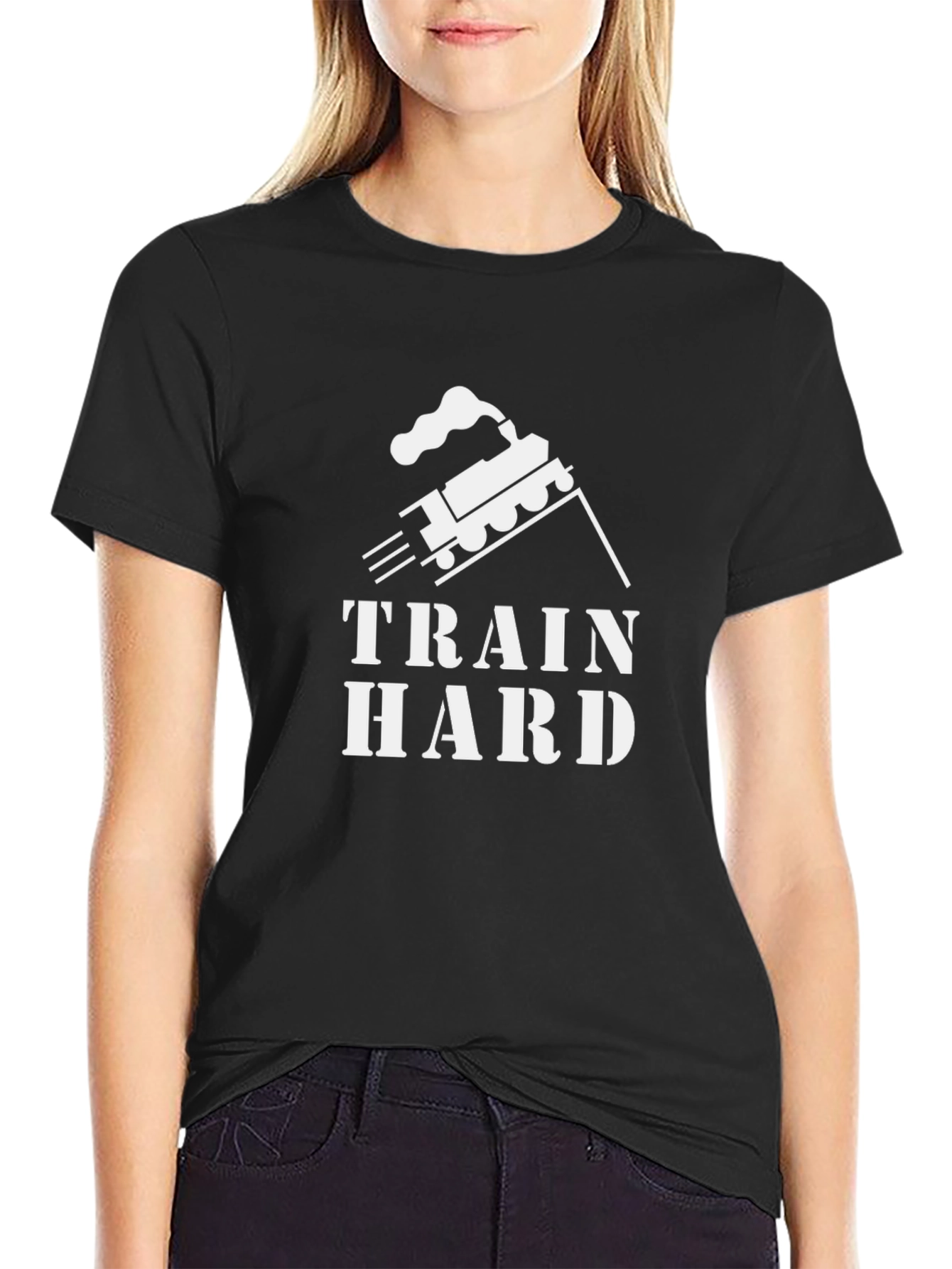 Train Hard Graphic Tee - Black