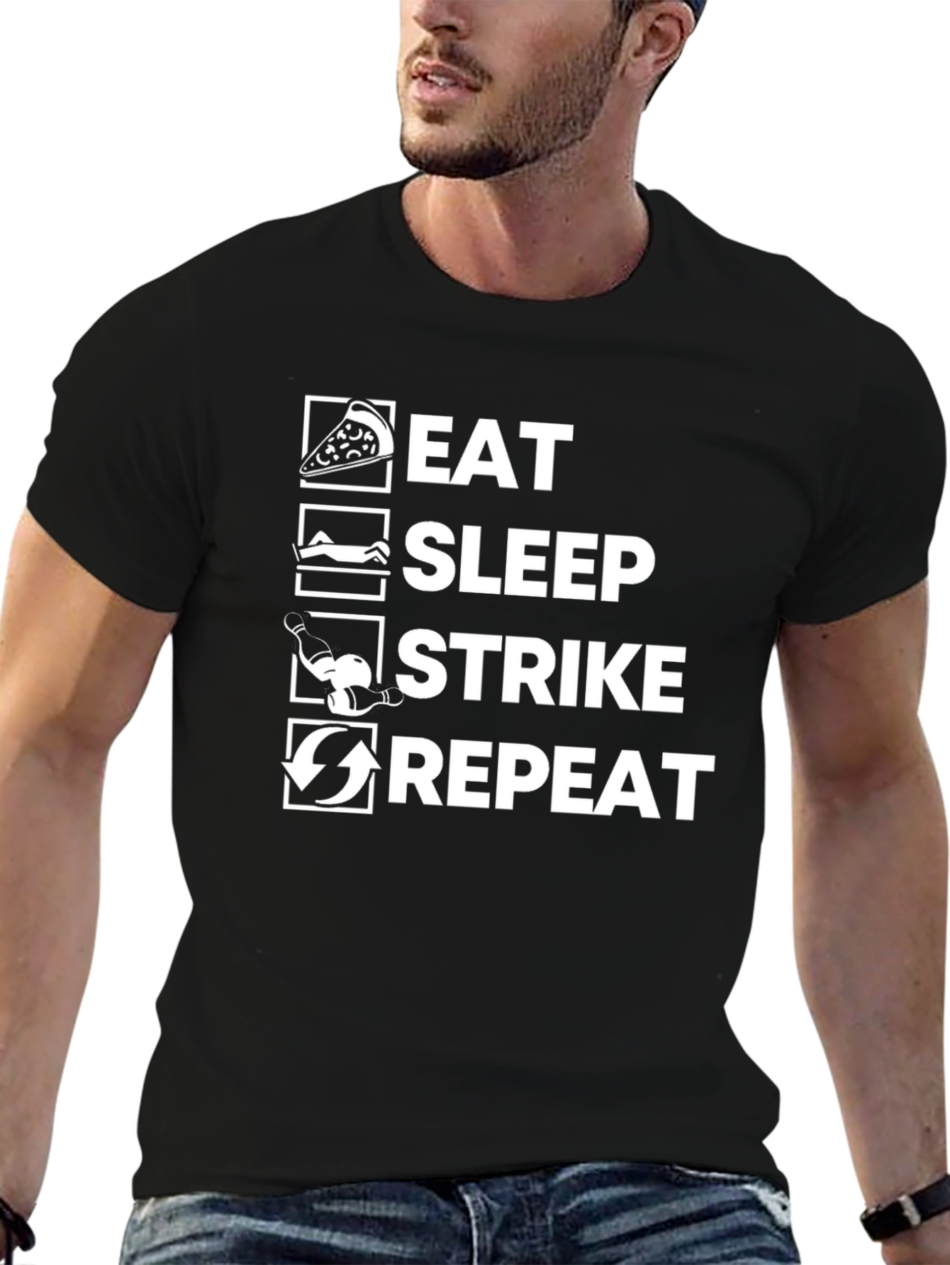 Eat Sleep Strike Repeat Graphic T-Shirt