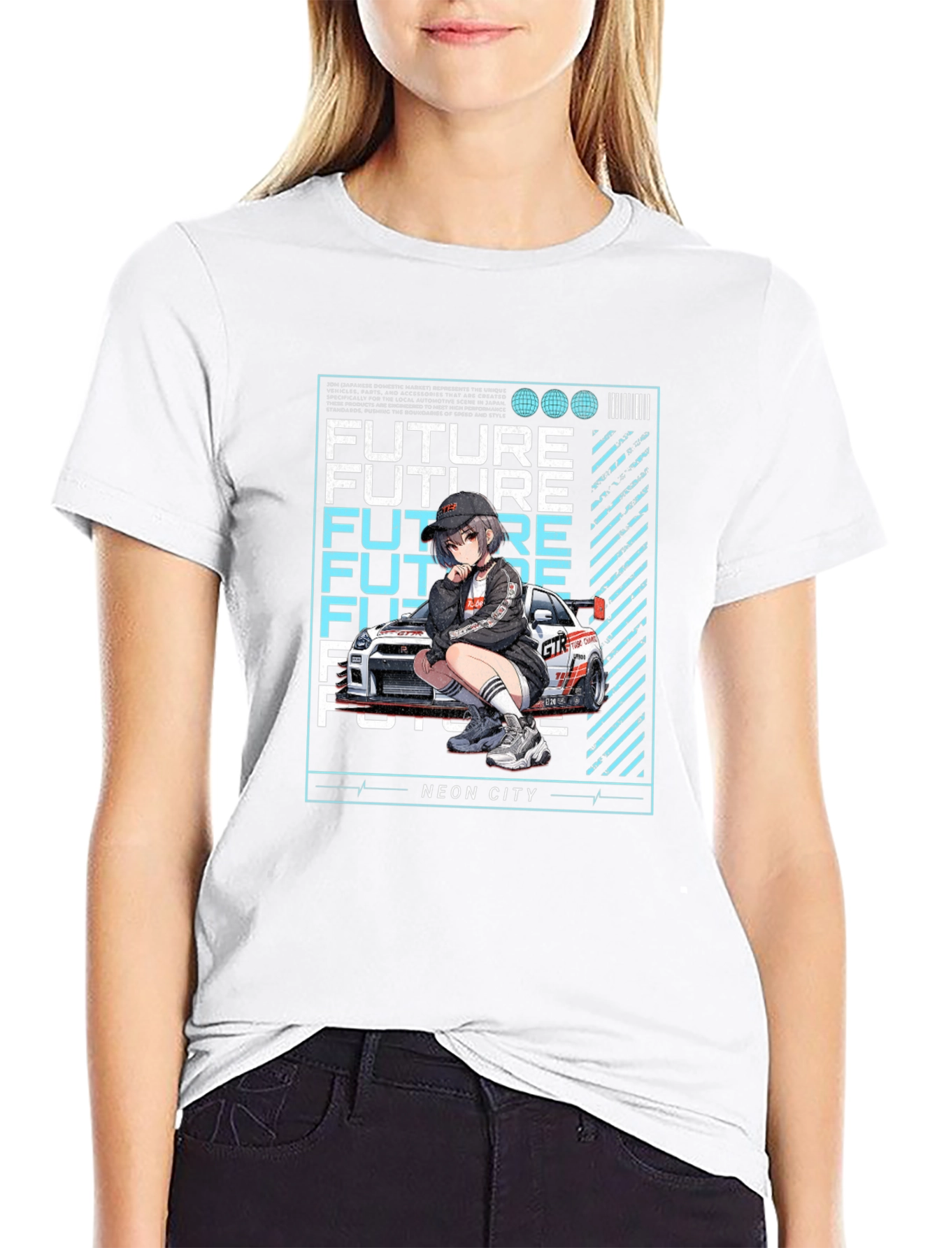 Neon City Future Anime T-Shirt