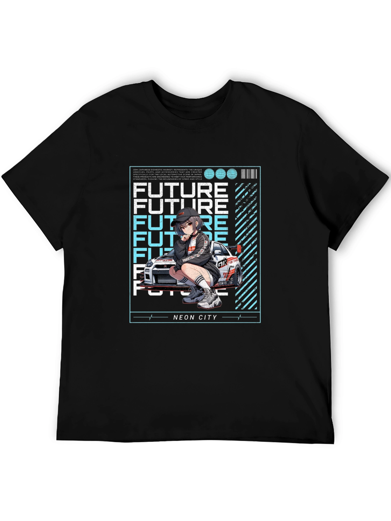 Neon City Future Anime T-Shirt