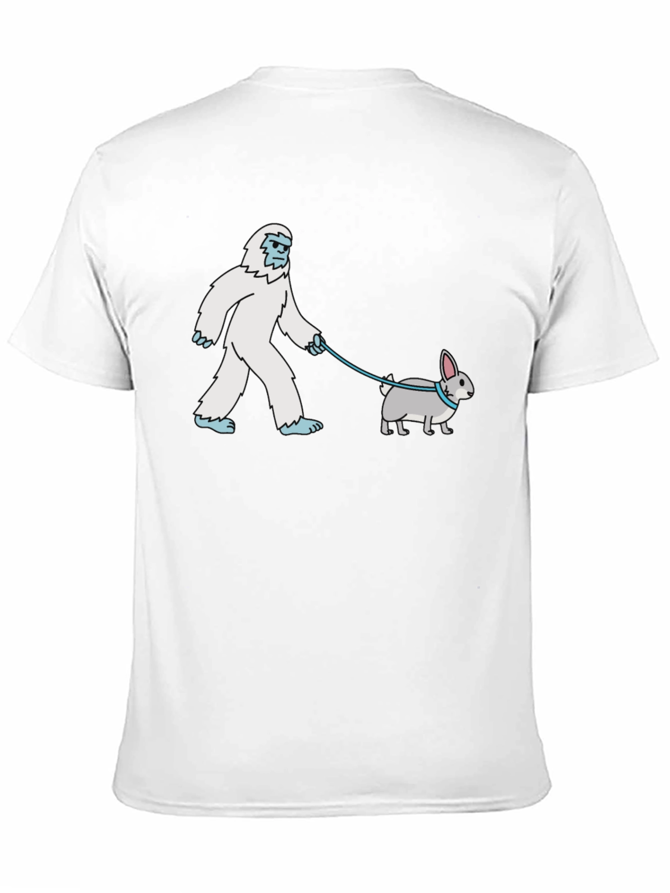Yeti Walks Bunny T-Shirt - Unique Graphic Tee