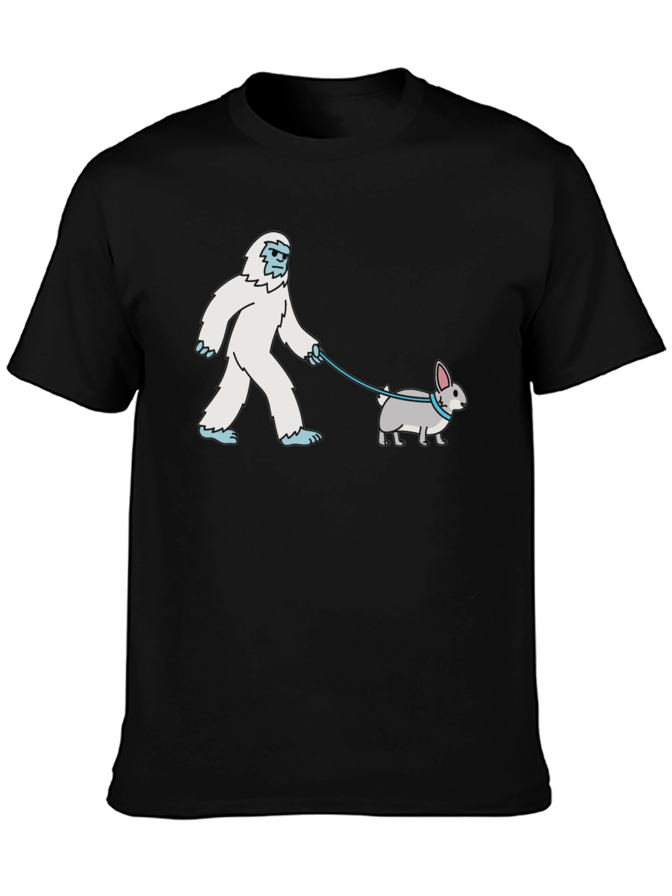 Yeti Walks Bunny T-Shirt - Unique Graphic Tee