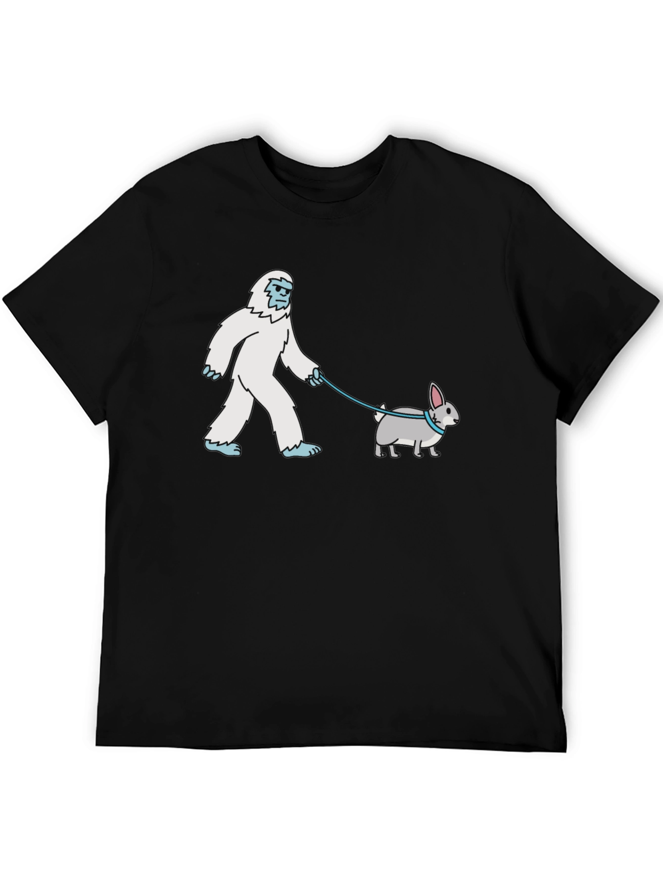 Yeti Walks Bunny T-Shirt - Unique Graphic Tee