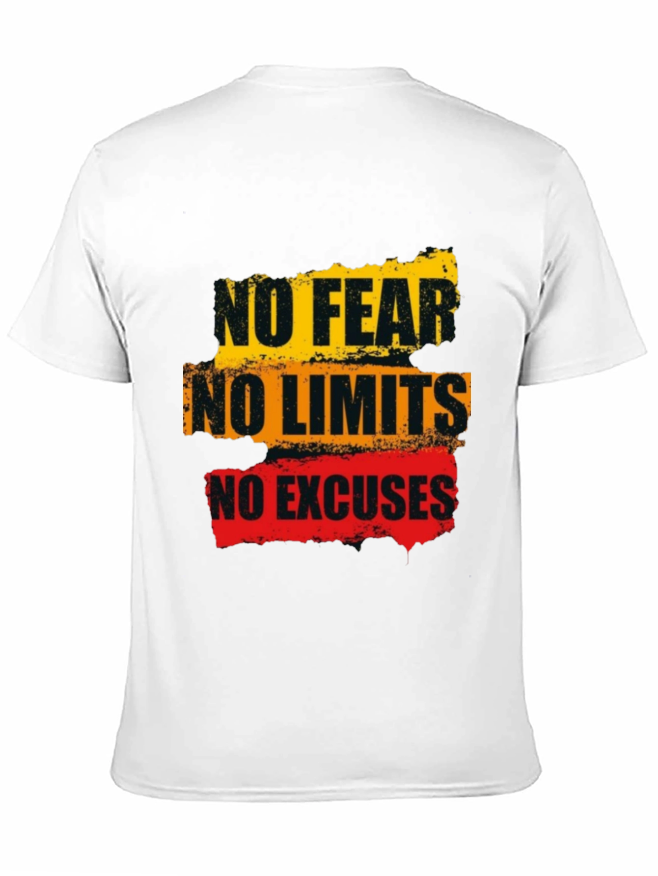 Motivational Graphic Tee: No Fear Limits Excuses - Black