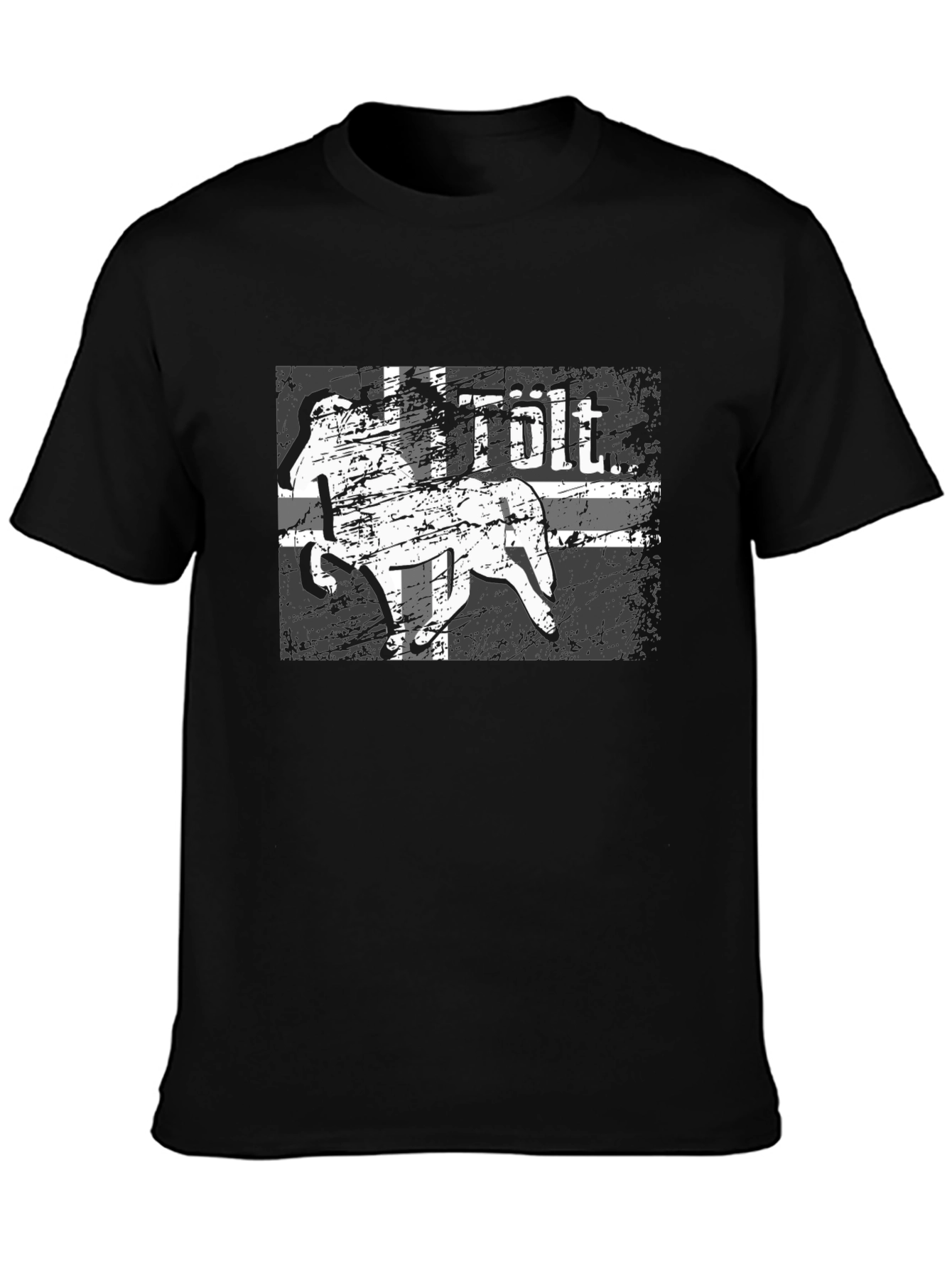 Tölt Icelandic Horse T-Shirt - Distressed Design