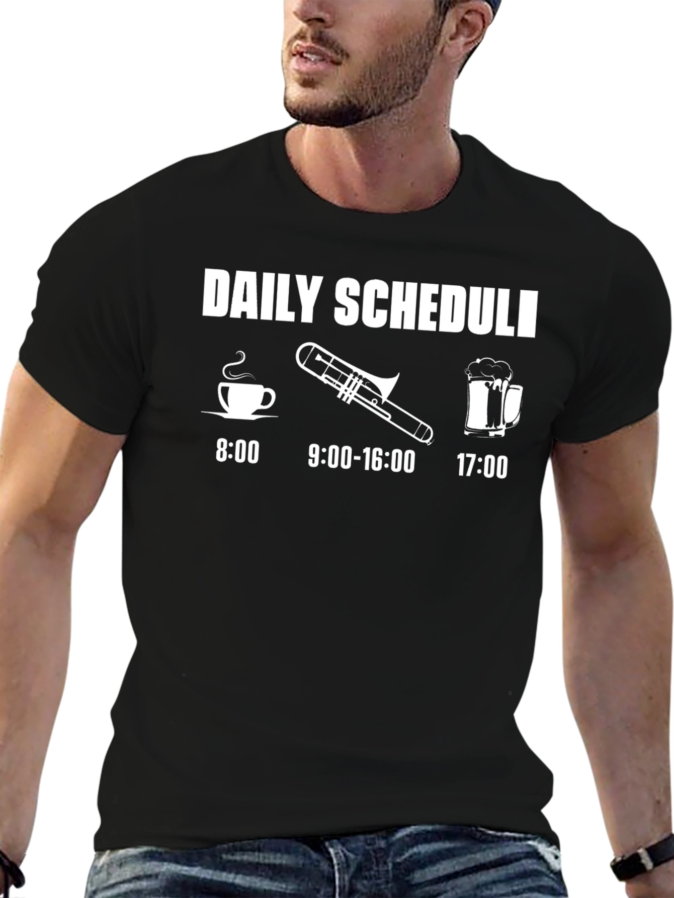 Daily Schedule Trombone Player Funny T-Shirt