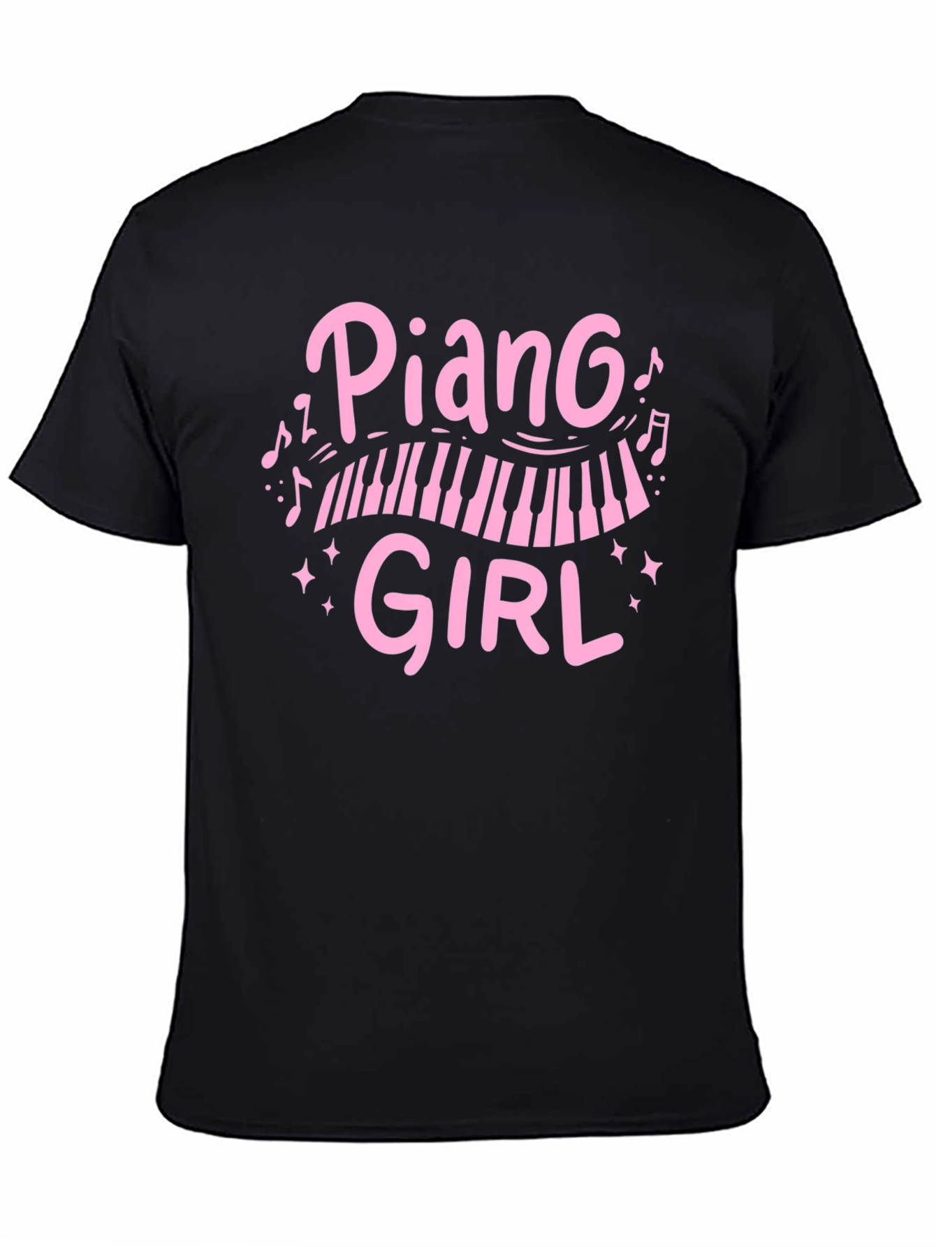 Piano Girl T-Shirt - Black