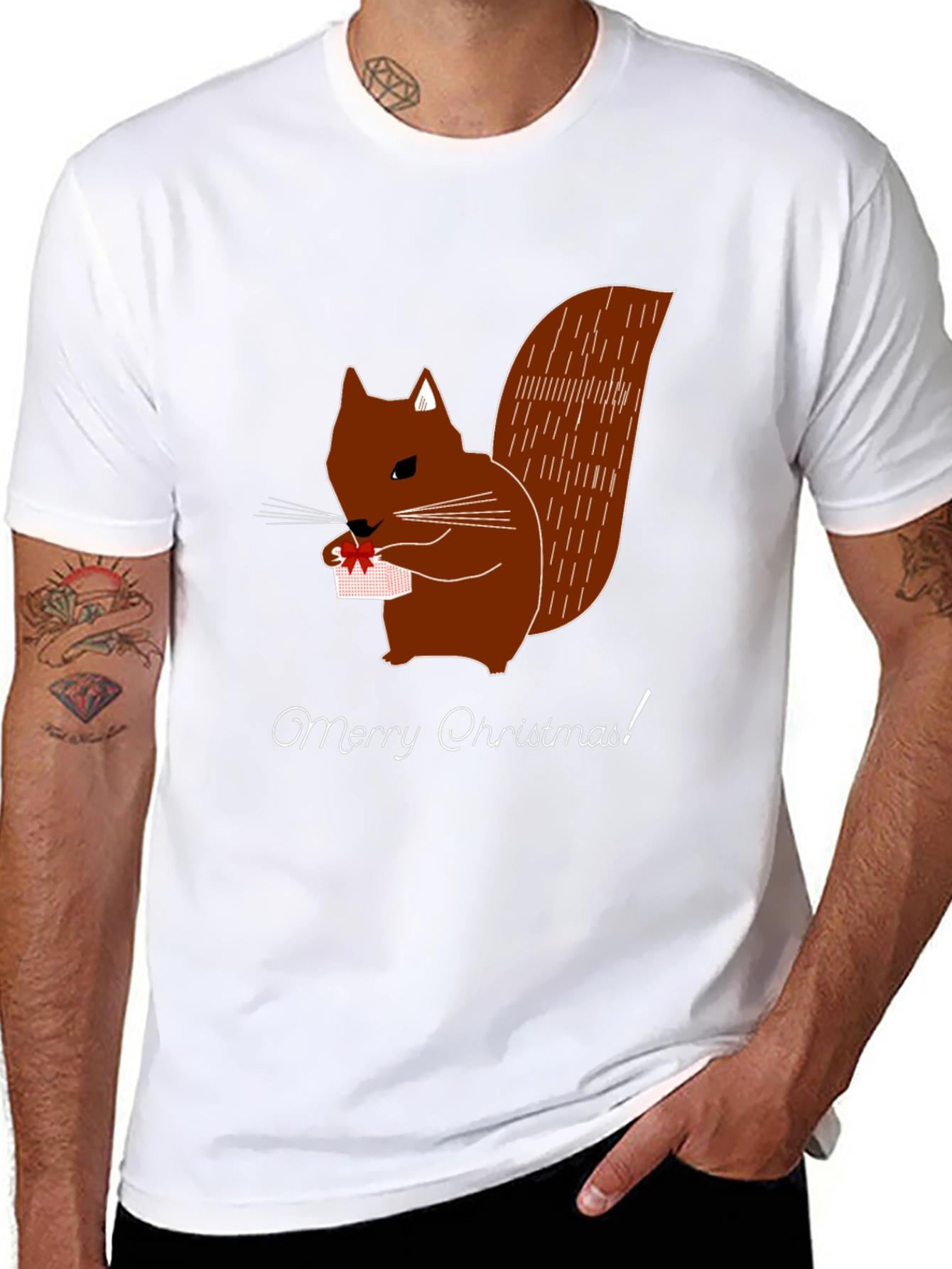 Squirrel Christmas Graphic Tee