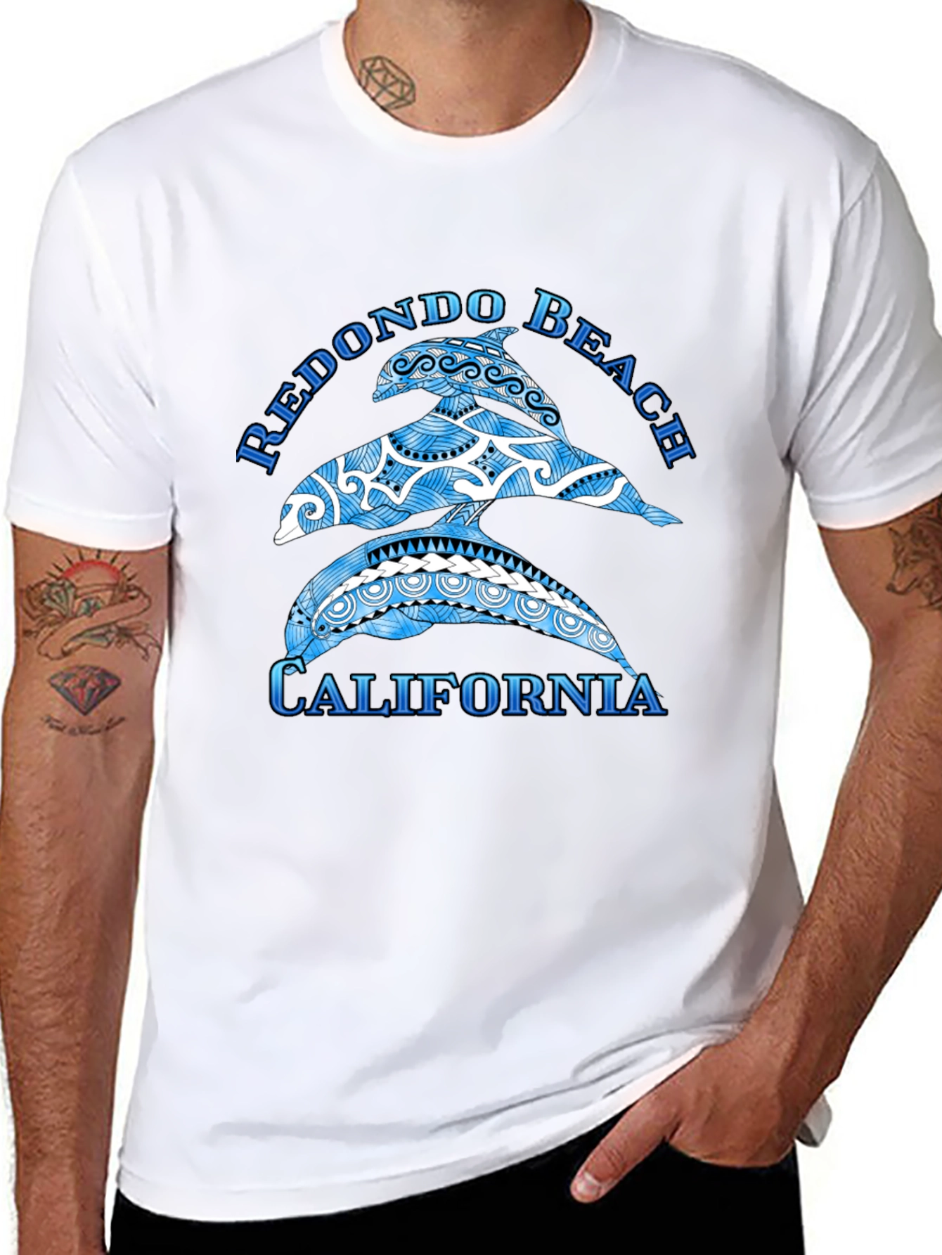 Redondo Beach California Dolphin Graphic Tee