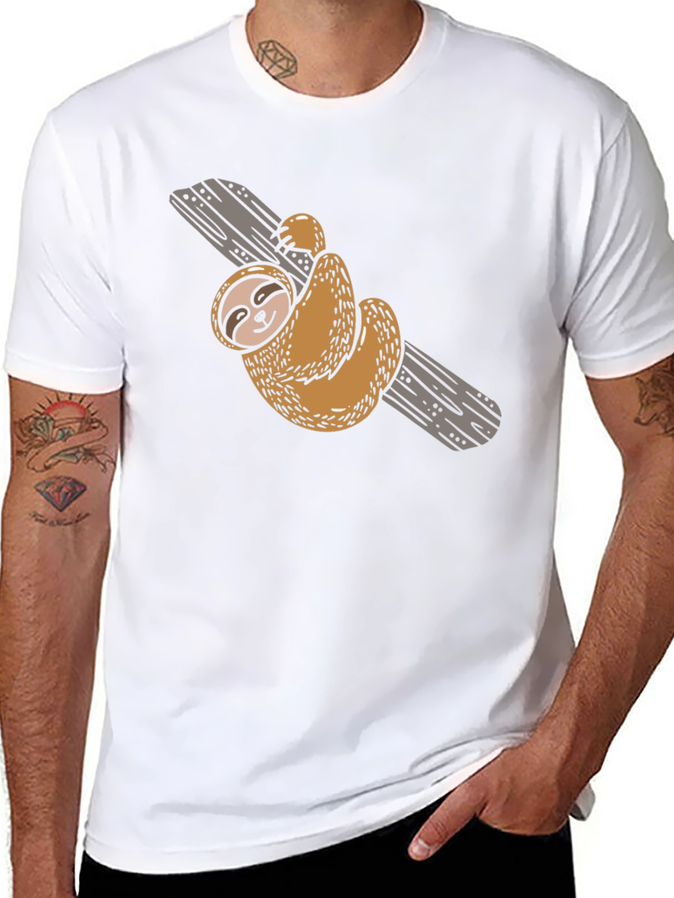 Sloth on a Branch Graphic Tee