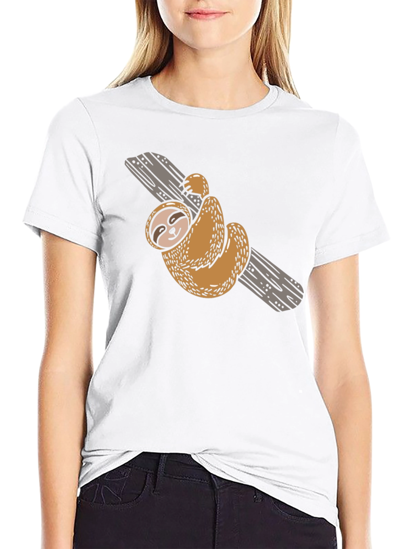 Sloth on a Branch Graphic Tee