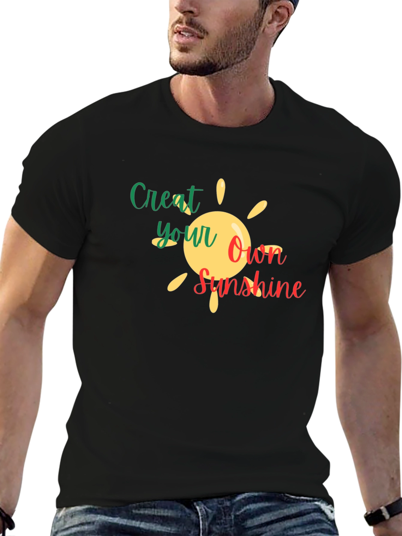 Create Your Own Sunshine Black T-Shirt