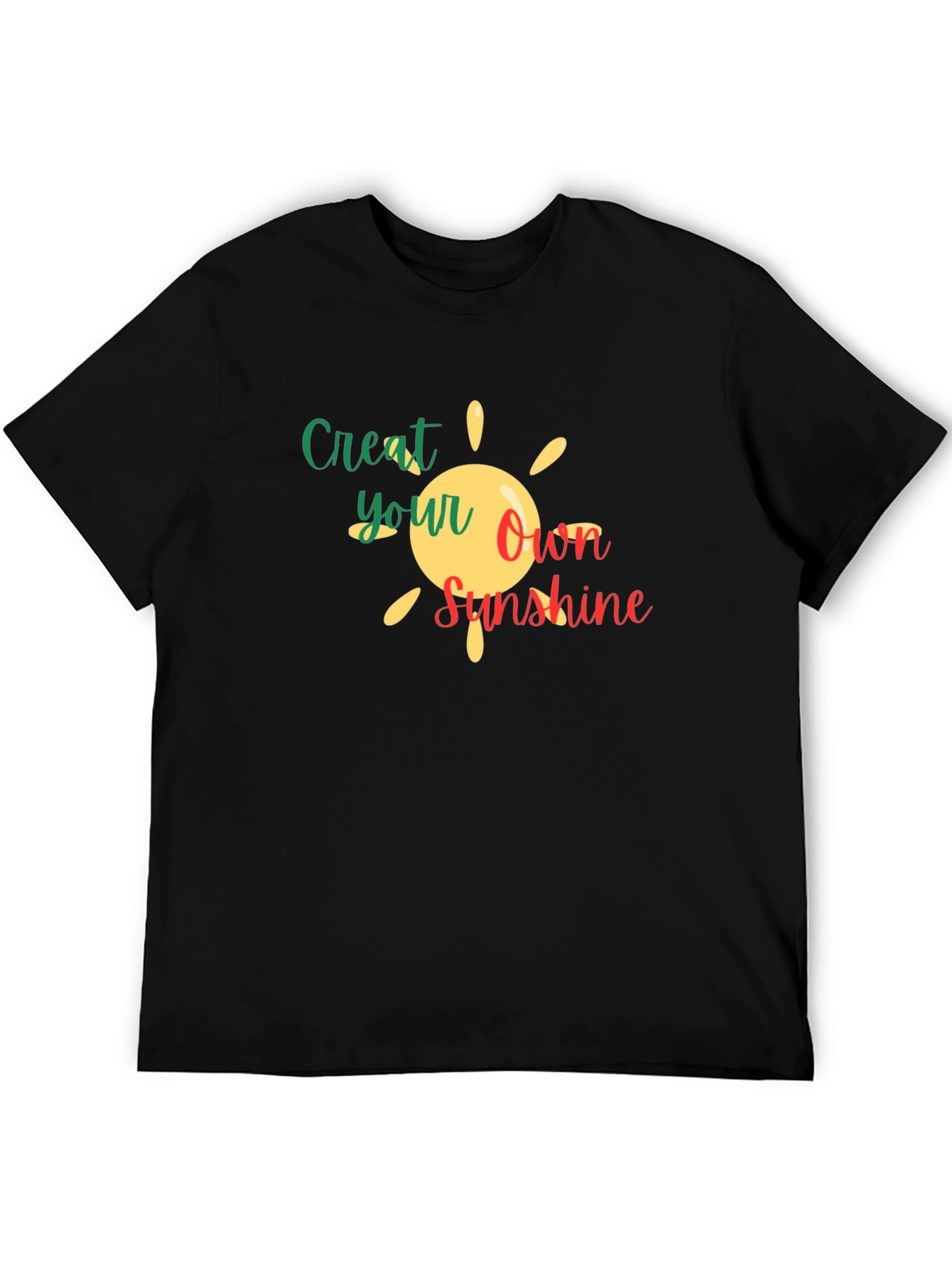 Create Your Own Sunshine Black T-Shirt