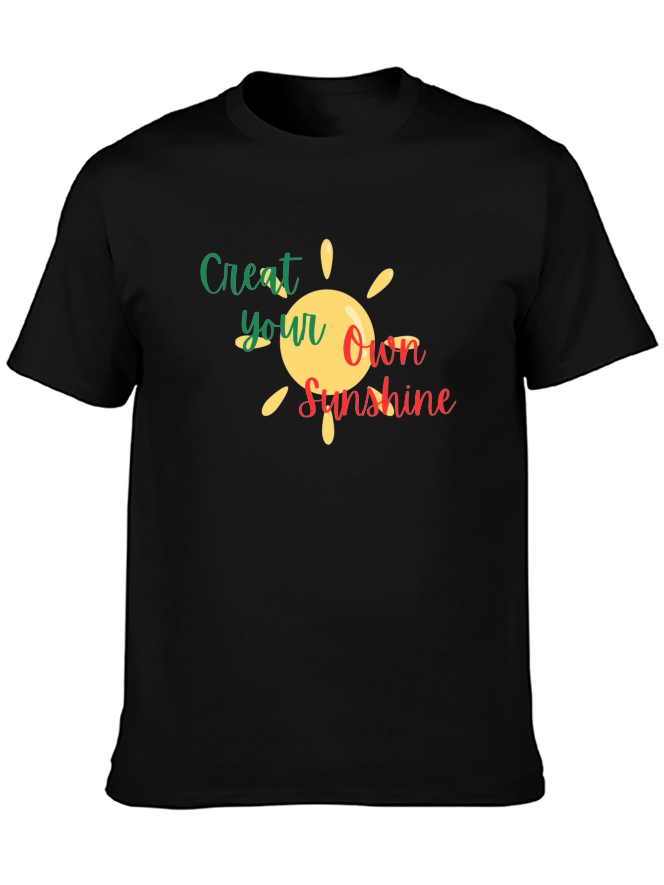 Create Your Own Sunshine Black T-Shirt