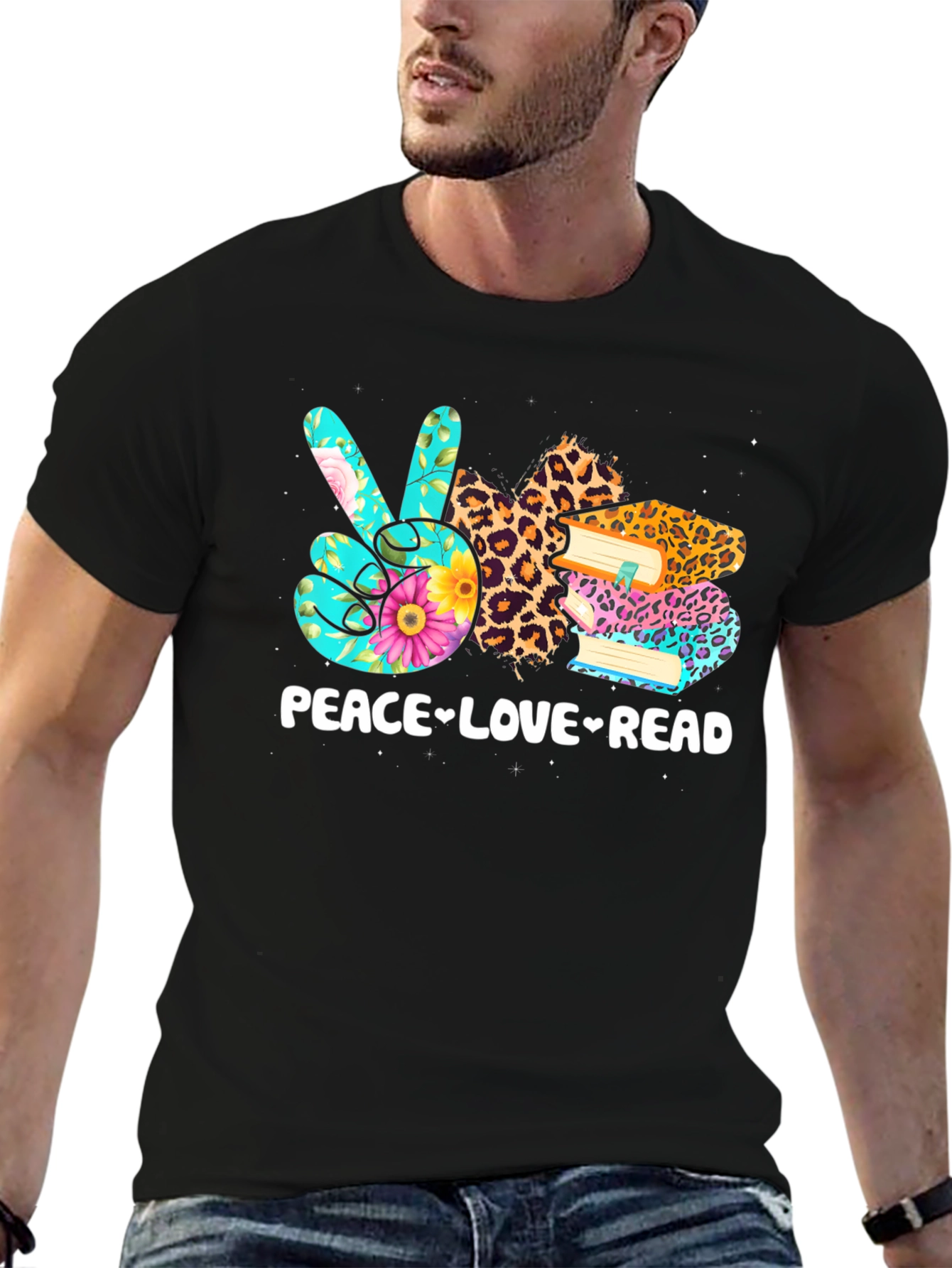 Peace Love Read T-Shirt | Book Lover Tee