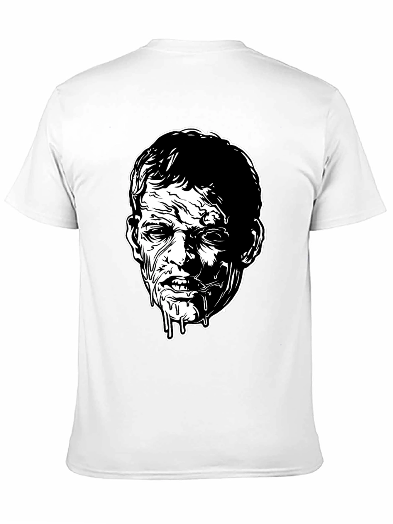 Zombie Face Graphic Tee - Black