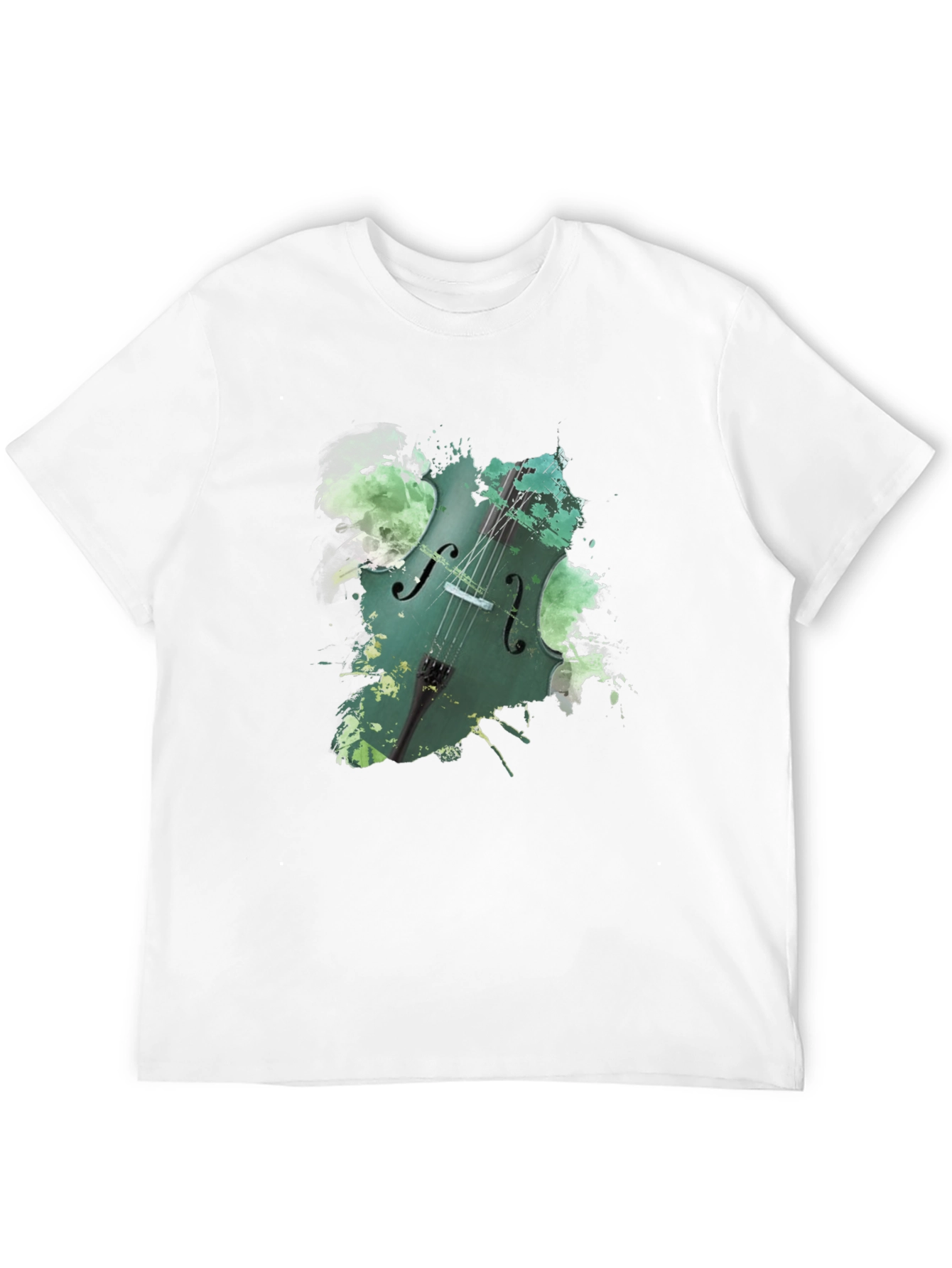 Cello Splash Graphic Black Tee - Musicians Style