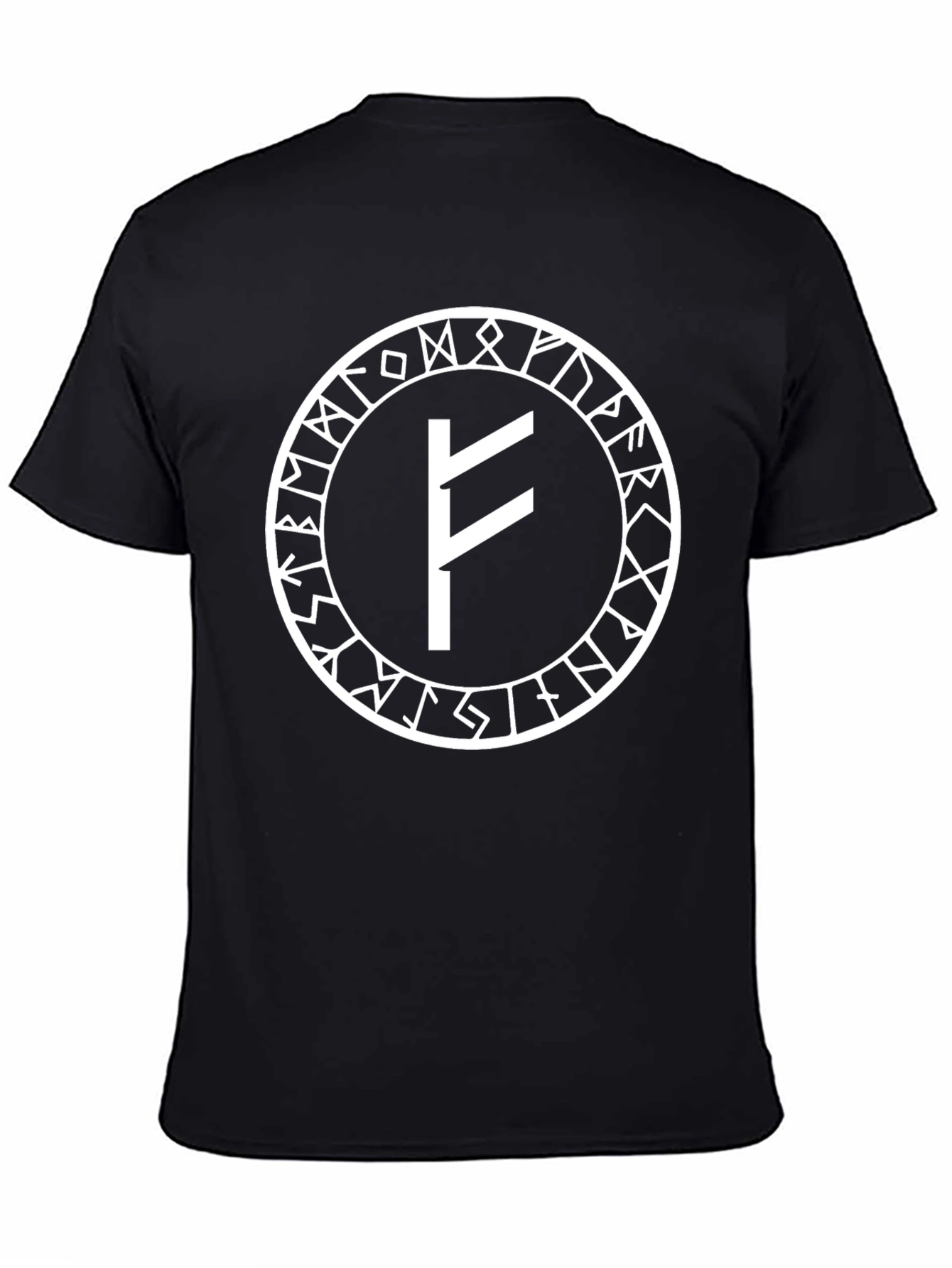 Viking Rune T-Shirt - Black Norse Symbol Design