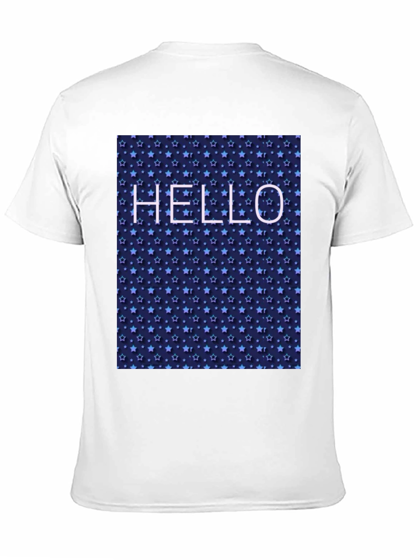 Starry Night Hello Black T-Shirt
