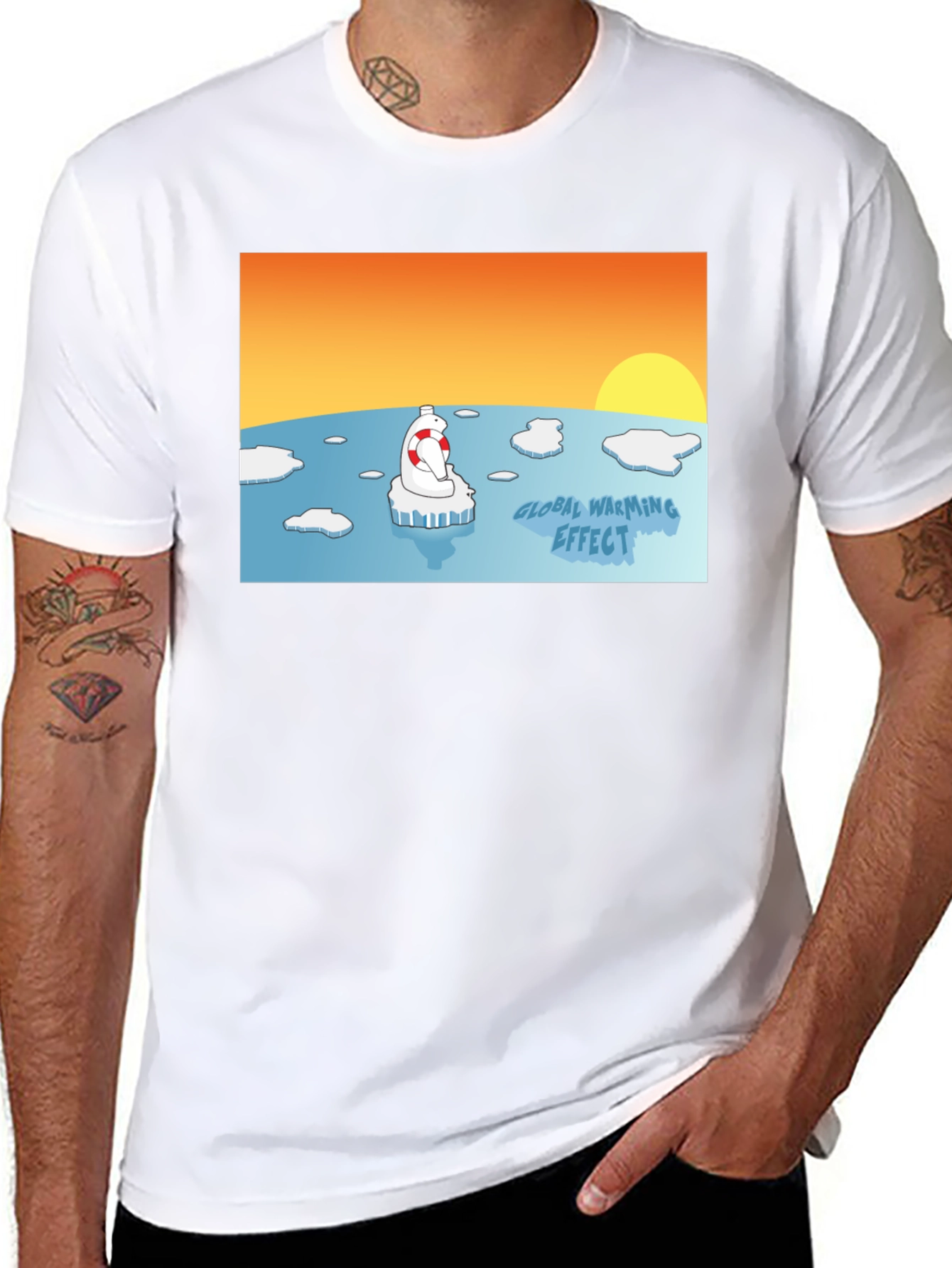 Global Warming Awareness T-Shirt - Save the Polar Bear