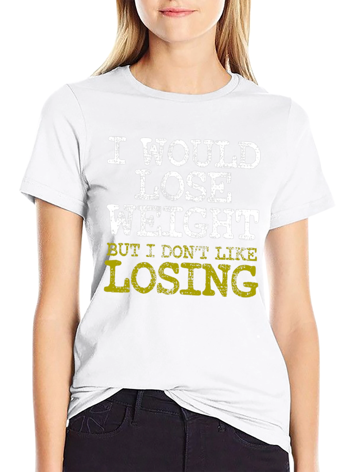 Funny Weight Loss T-Shirt - I Dont Like Losing