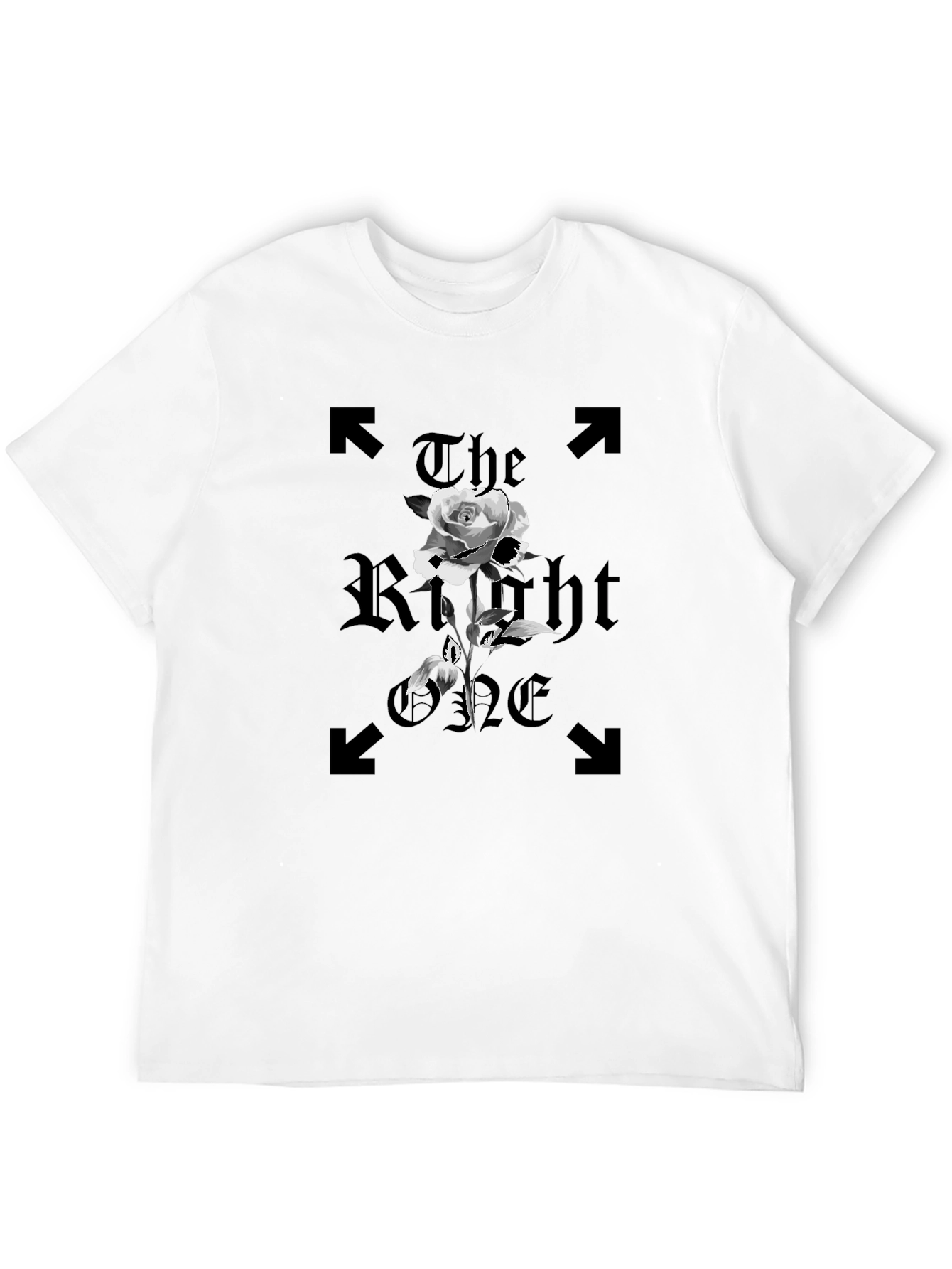 The Right One Rose Graphic Tee - Black