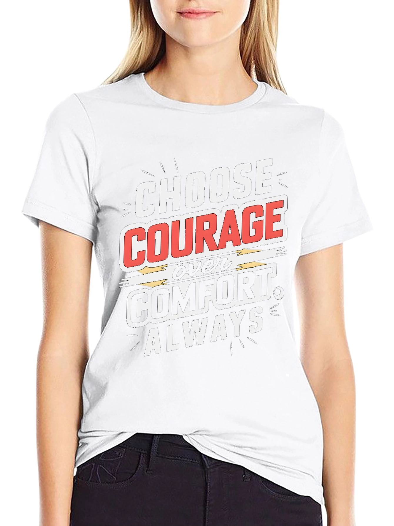 Choose Courage Graphic Tee - Motivational Shirt