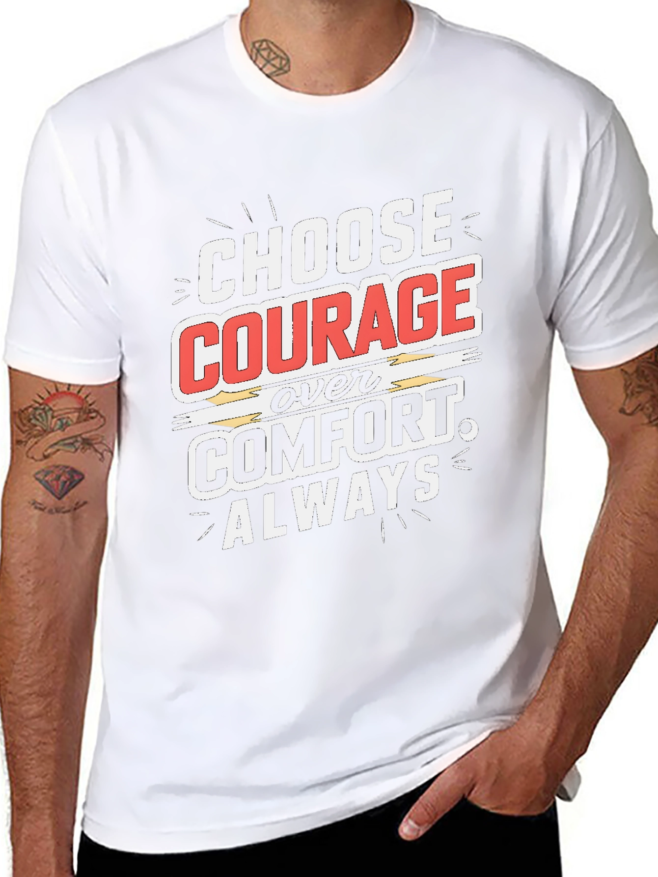 Choose Courage Graphic Tee - Motivational Shirt