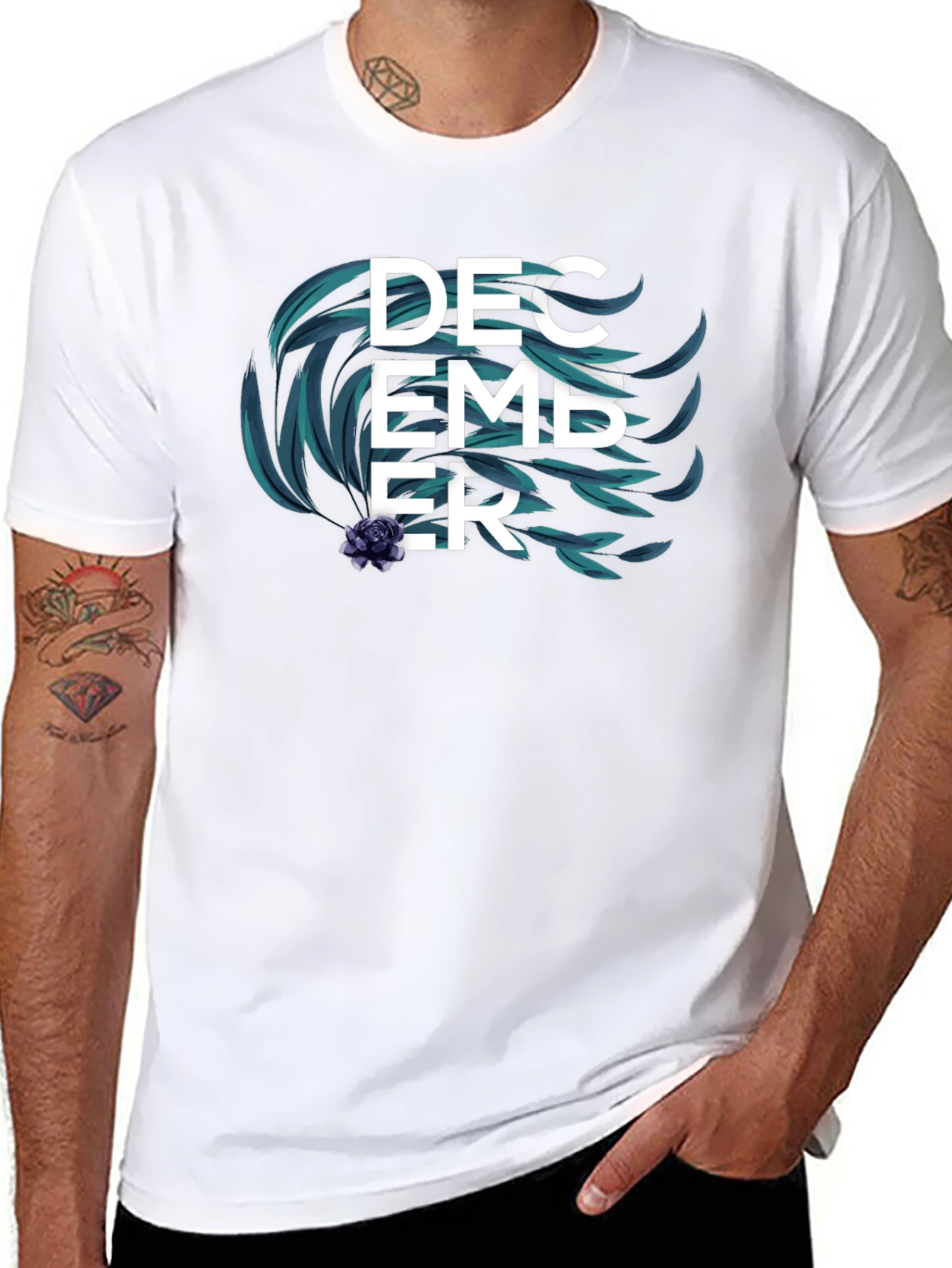 December Floral Mens T-Shirt