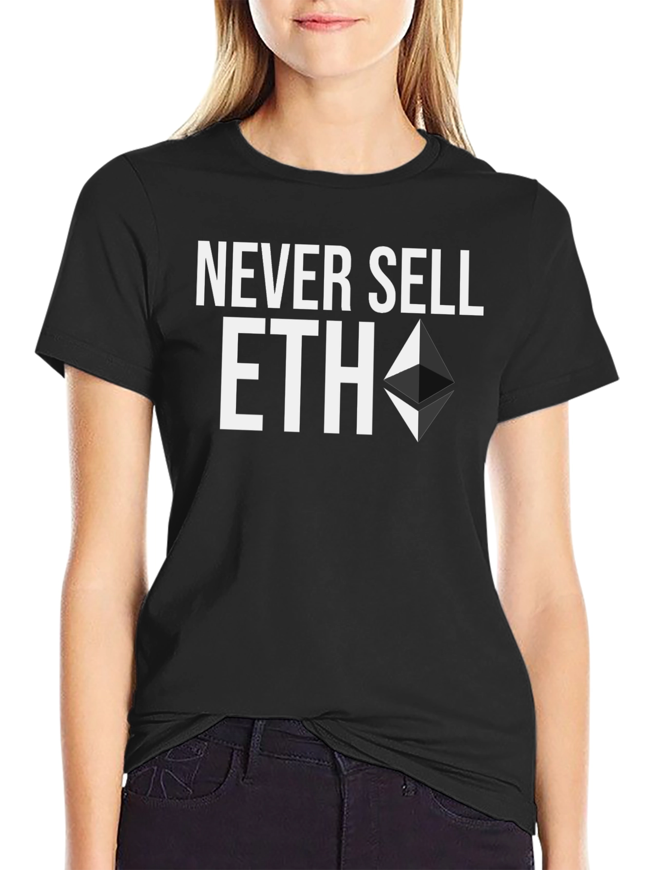 Never Sell ETH T-Shirt - Crypto HODL Tee