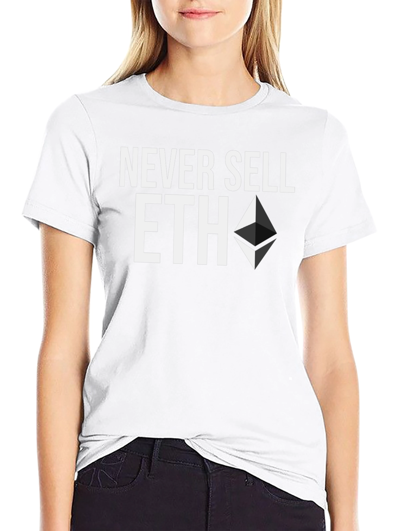 Never Sell ETH T-Shirt - Crypto HODL Tee