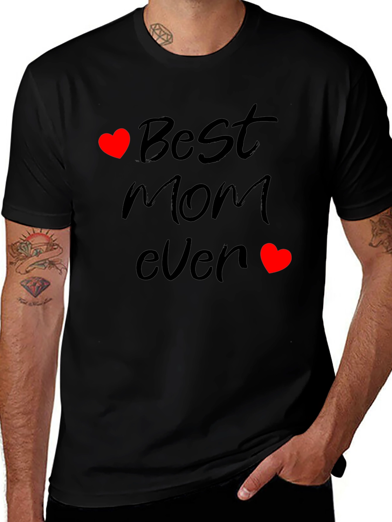 Best Mom Ever T-Shirt - Black Cotton Blend